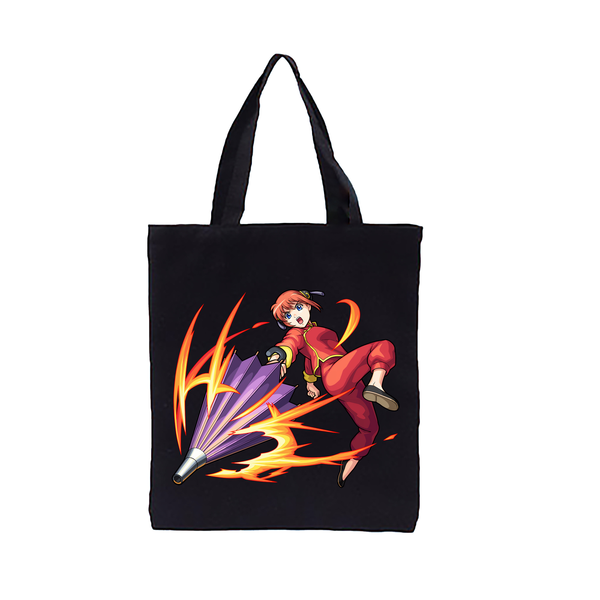 （画像用） ぎんたま 坂田銀時（さかたぎんとき） 神楽 志村新八（しむら しんぱち） GINTAMA Sakata Gintoki Kagura Shimura Shinpachi 縦型キャンバス生地手提げバッグ　トートバッグ
