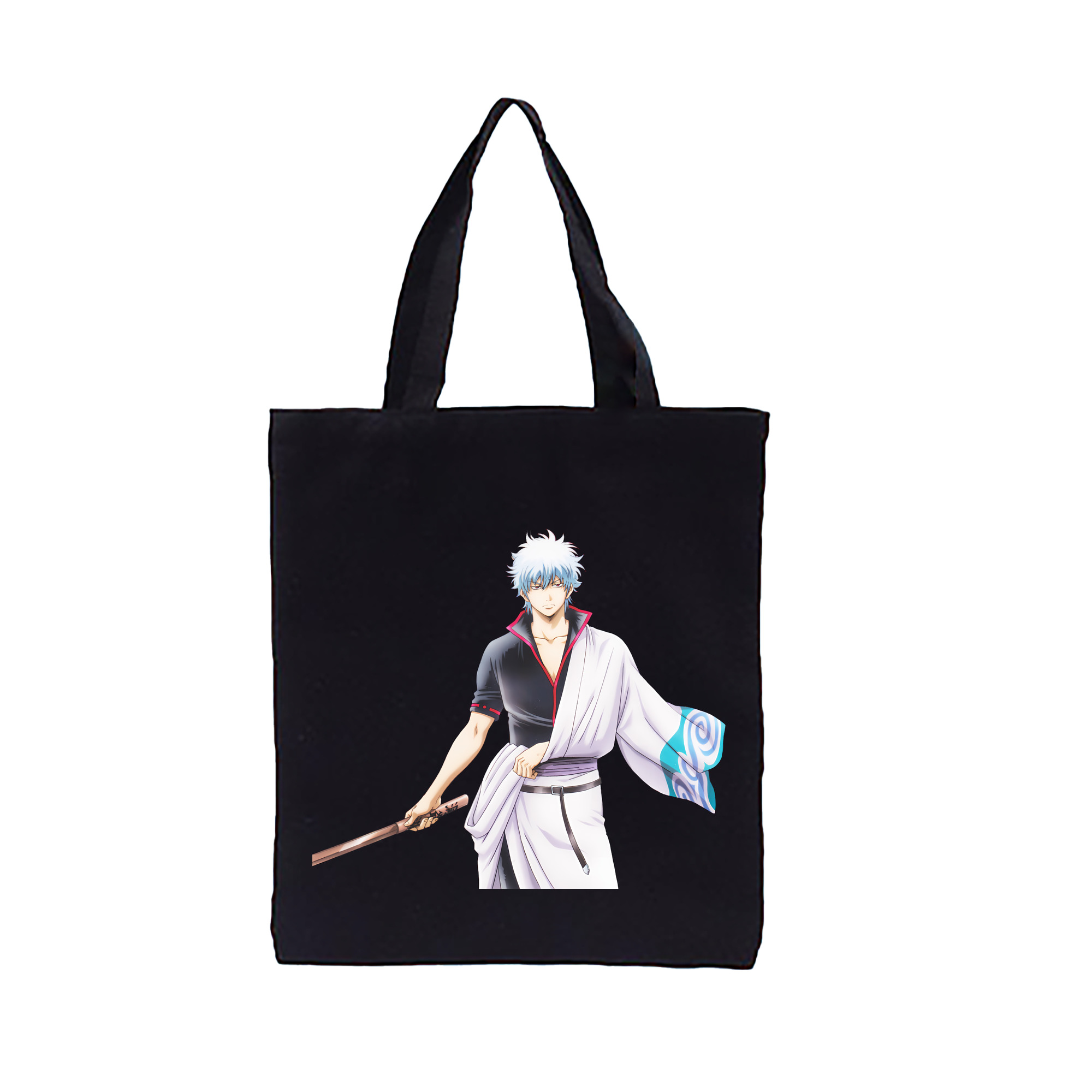 （画像用） ぎんたま 坂田銀時（さかたぎんとき） 神楽 志村新八（しむら しんぱち） GINTAMA Sakata Gintoki Kagura Shimura Shinpachi 縦型キャンバス生地手提げバッグ　トートバッグ