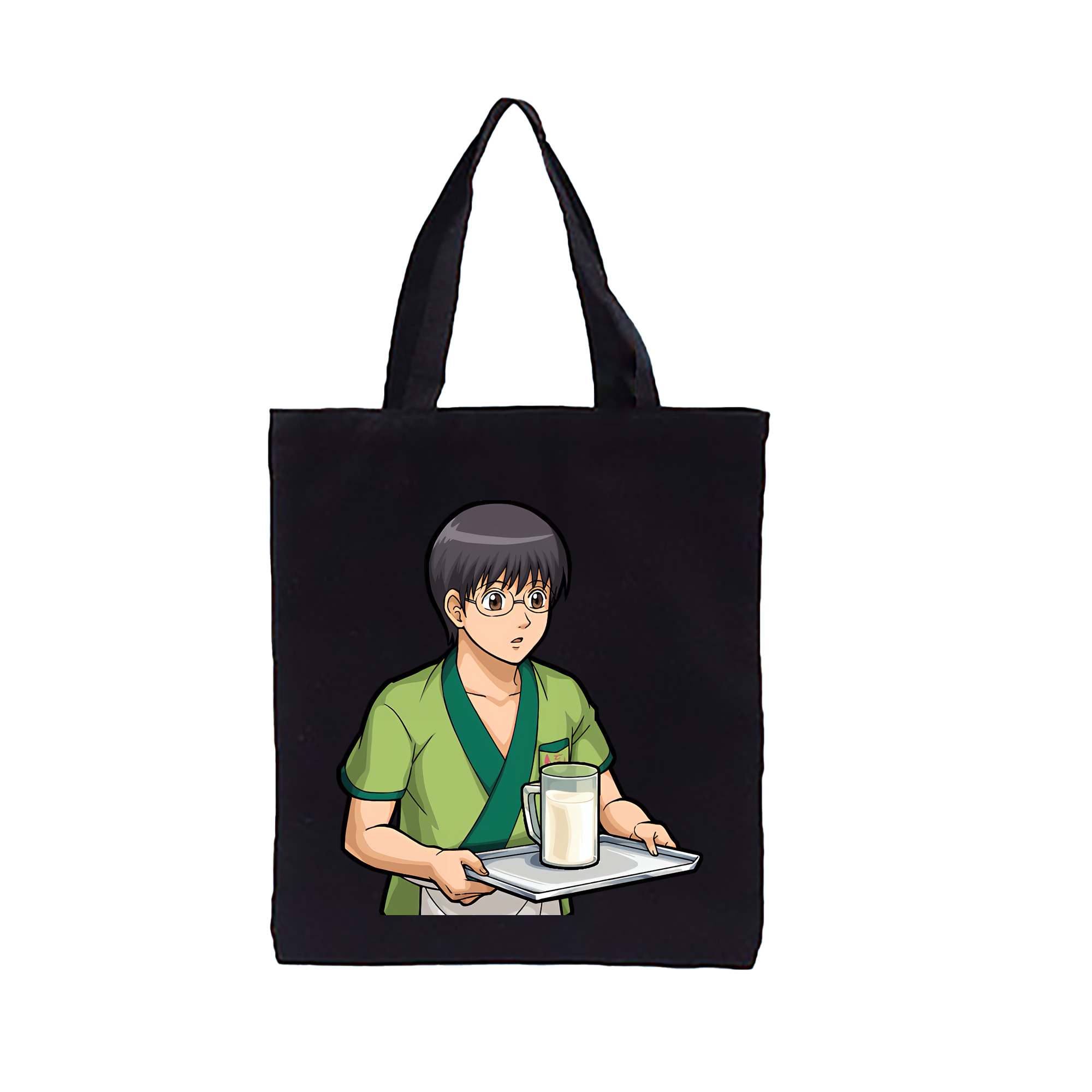 （画像用） ぎんたま 坂田銀時（さかたぎんとき） 神楽 志村新八（しむら しんぱち） GINTAMA Sakata Gintoki Kagura Shimura Shinpachi 縦型キャンバス生地手提げバッグ　トートバッグ