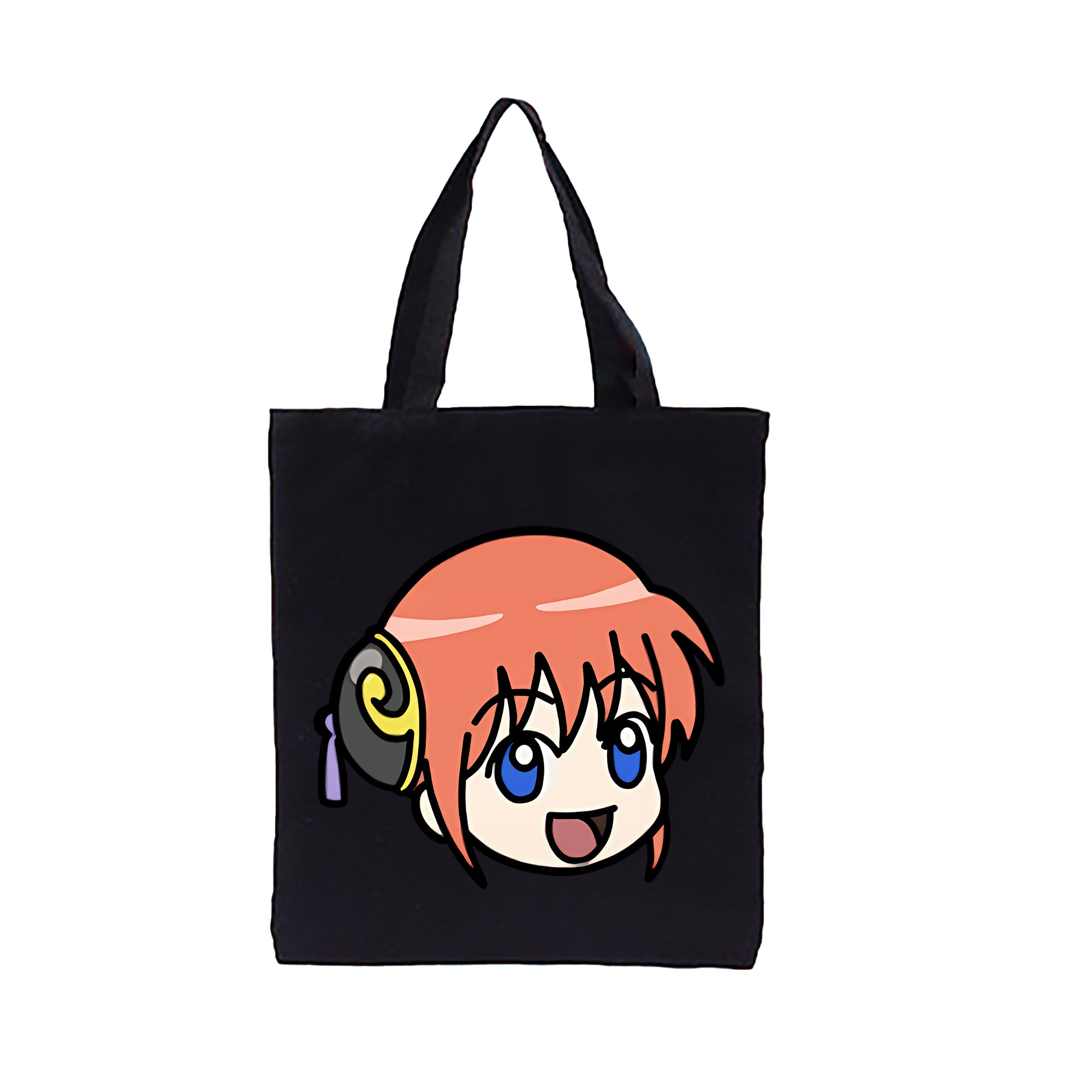 （画像用） ぎんたま 坂田銀時（さかたぎんとき） 神楽 志村新八（しむら しんぱち） GINTAMA Sakata Gintoki Kagura Shimura Shinpachi 縦型キャンバス生地手提げバッグ　トートバッグ