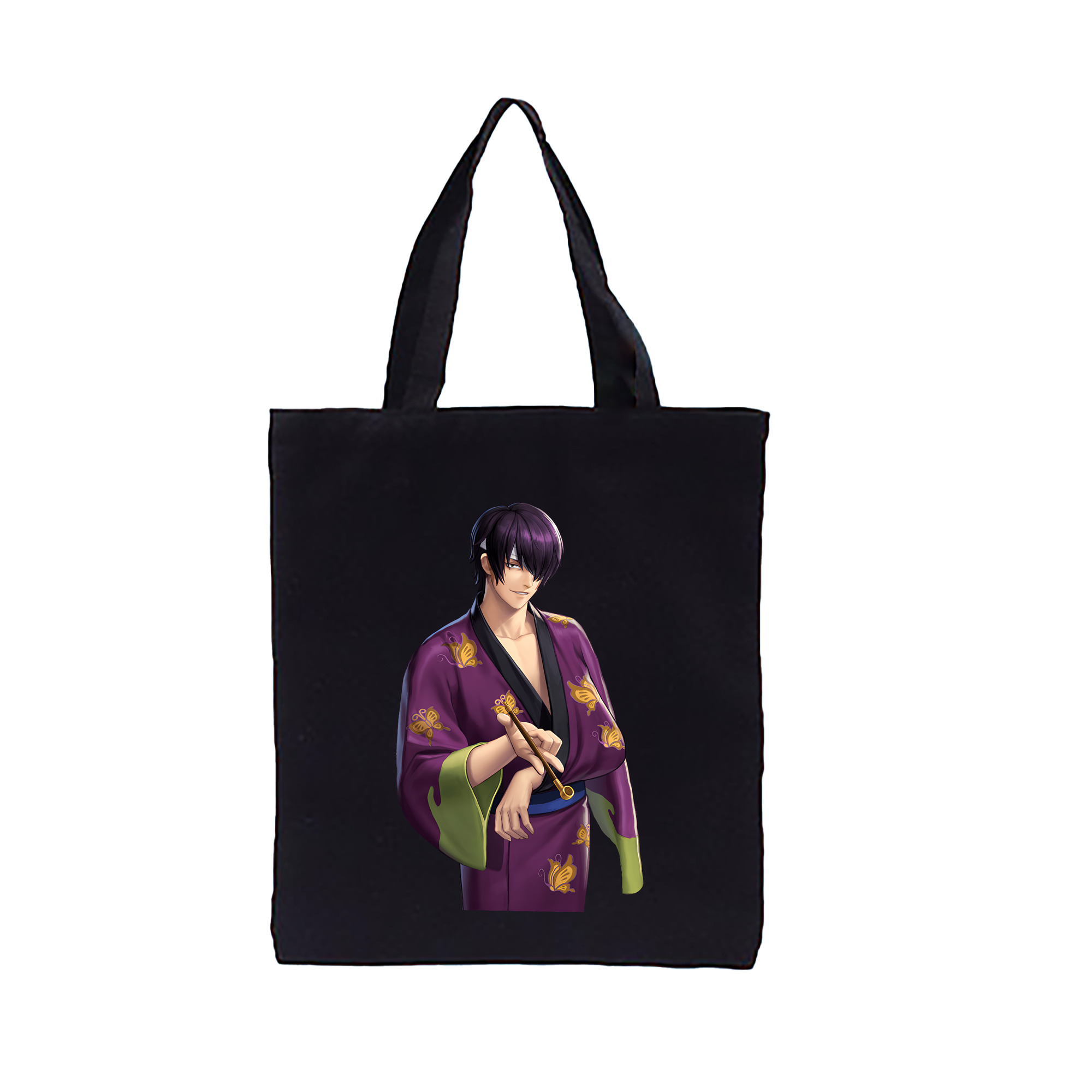 （画像用） ぎんたま 坂田銀時（さかたぎんとき） 神楽 志村新八（しむら しんぱち） GINTAMA Sakata Gintoki Kagura Shimura Shinpachi 縦型キャンバス生地手提げバッグ　トートバッグ