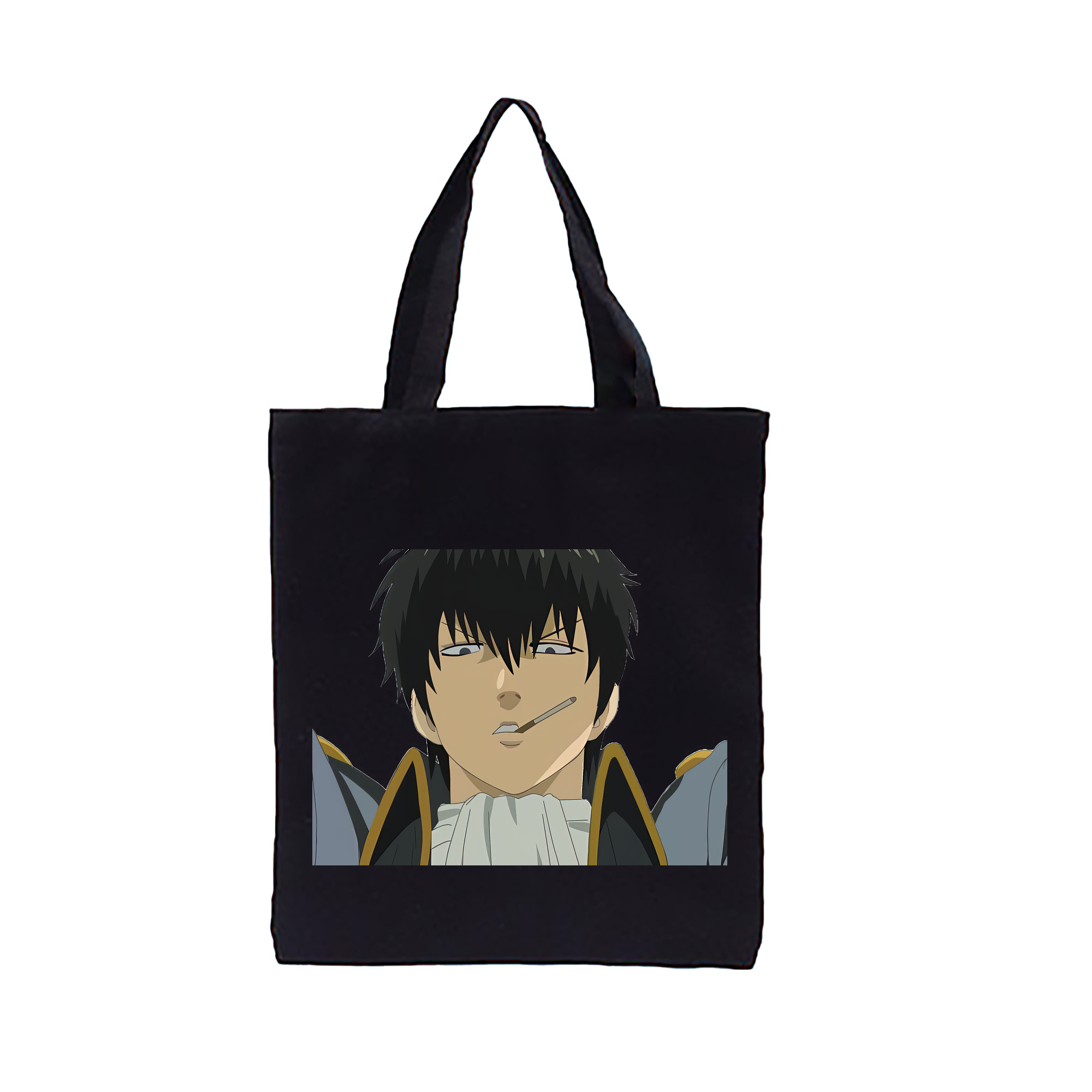 （画像用） ぎんたま 坂田銀時（さかたぎんとき） 神楽 志村新八（しむら しんぱち） GINTAMA Sakata Gintoki Kagura Shimura Shinpachi 縦型キャンバス生地手提げバッグ　トートバッグ