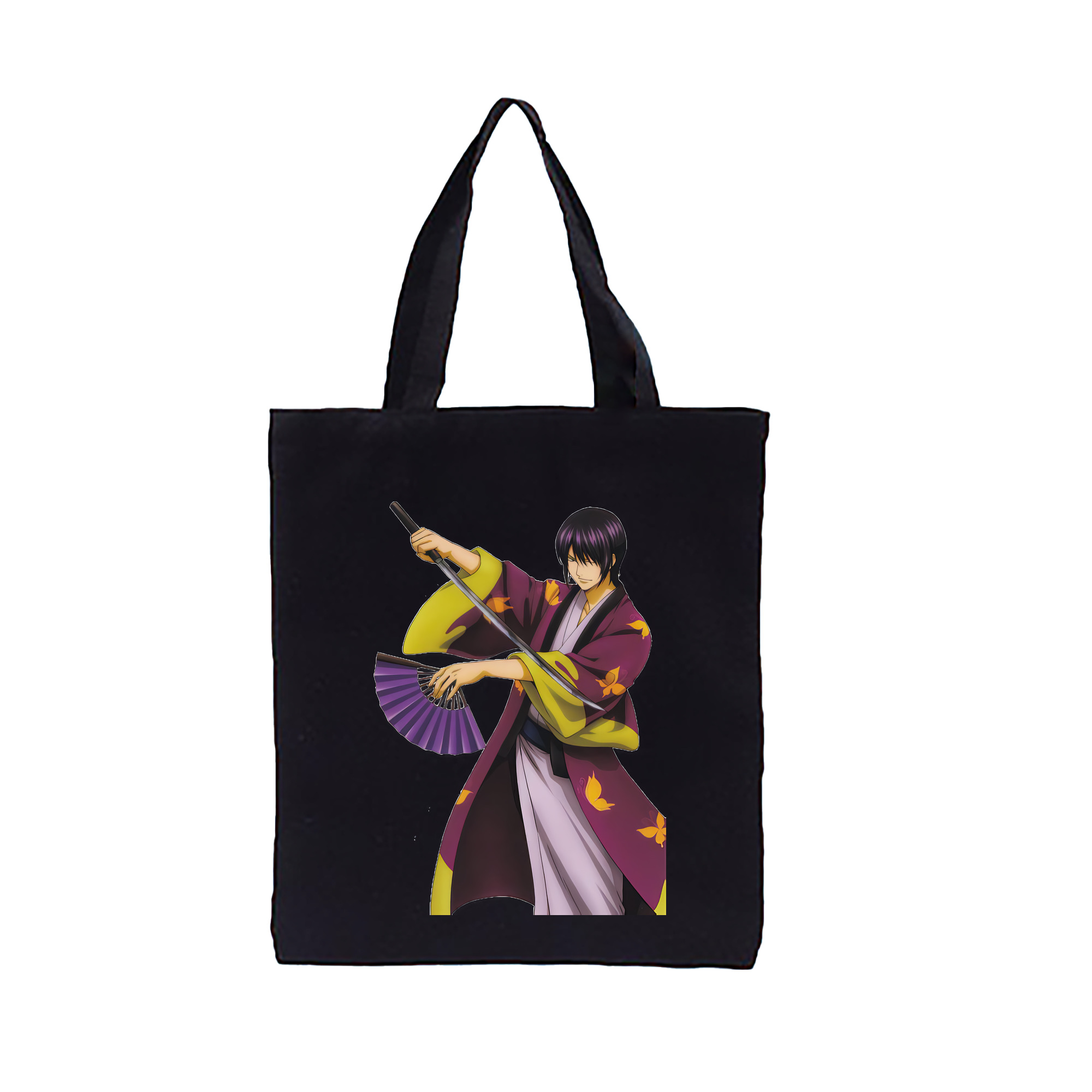 （画像用） ぎんたま 坂田銀時（さかたぎんとき） 神楽 志村新八（しむら しんぱち） GINTAMA Sakata Gintoki Kagura Shimura Shinpachi 縦型キャンバス生地手提げバッグ　トートバッグ