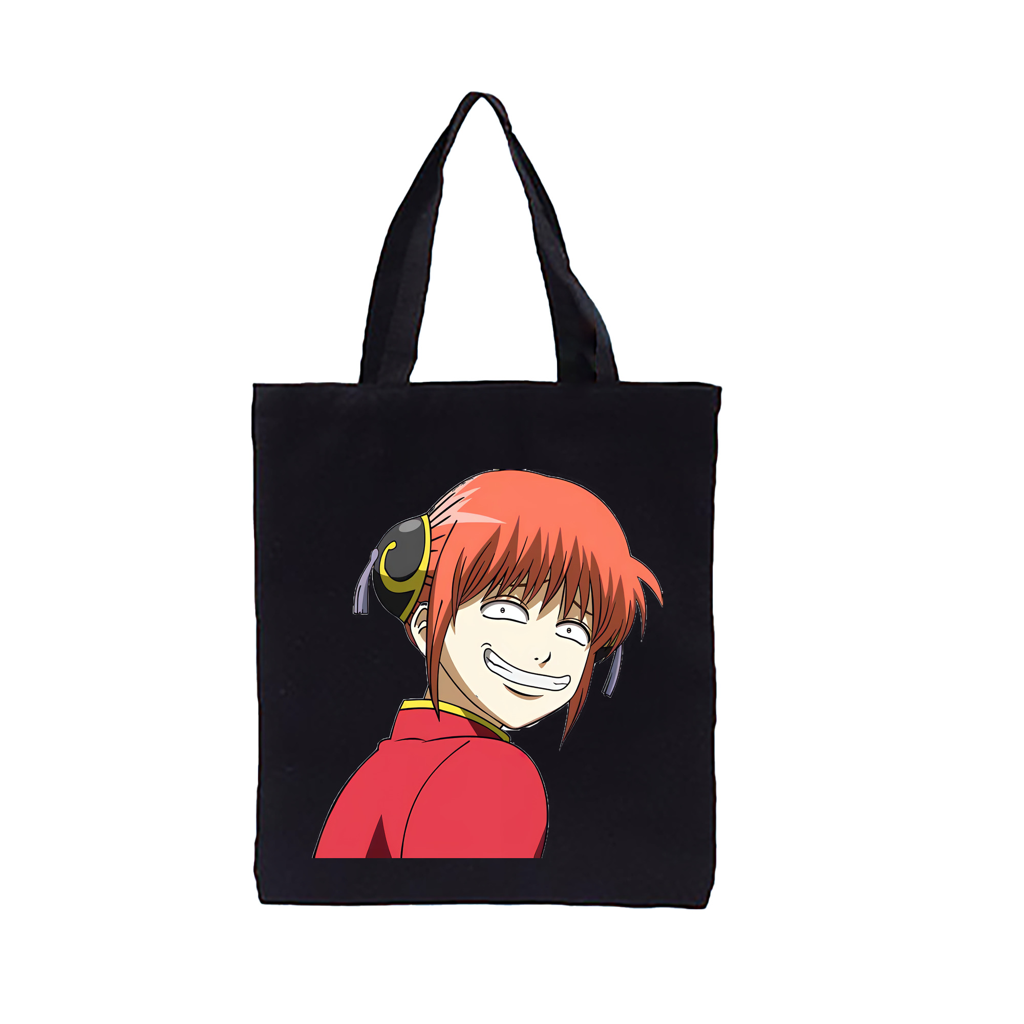 （画像用） ぎんたま 坂田銀時（さかたぎんとき） 神楽 志村新八（しむら しんぱち） GINTAMA Sakata Gintoki Kagura Shimura Shinpachi 縦型キャンバス生地手提げバッグ　トートバッグ
