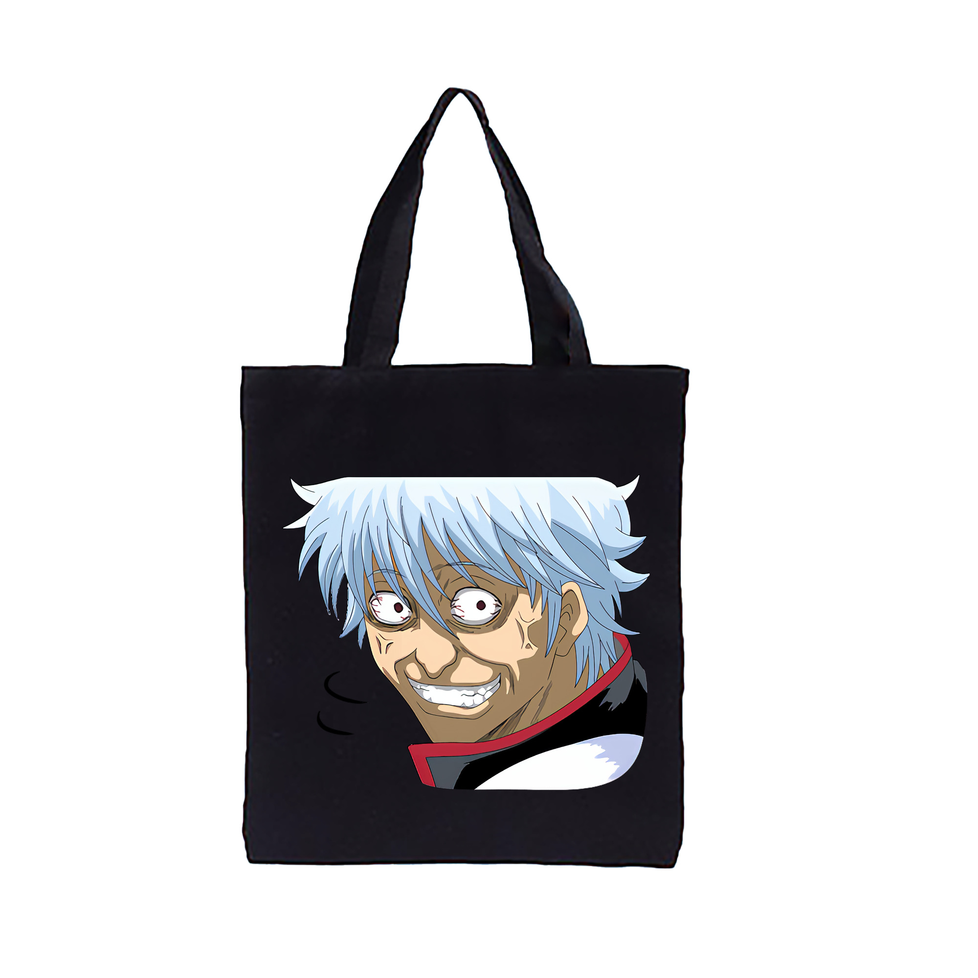 （画像用） ぎんたま 坂田銀時（さかたぎんとき） 神楽 志村新八（しむら しんぱち） GINTAMA Sakata Gintoki Kagura Shimura Shinpachi 縦型キャンバス生地手提げバッグ　トートバッグ