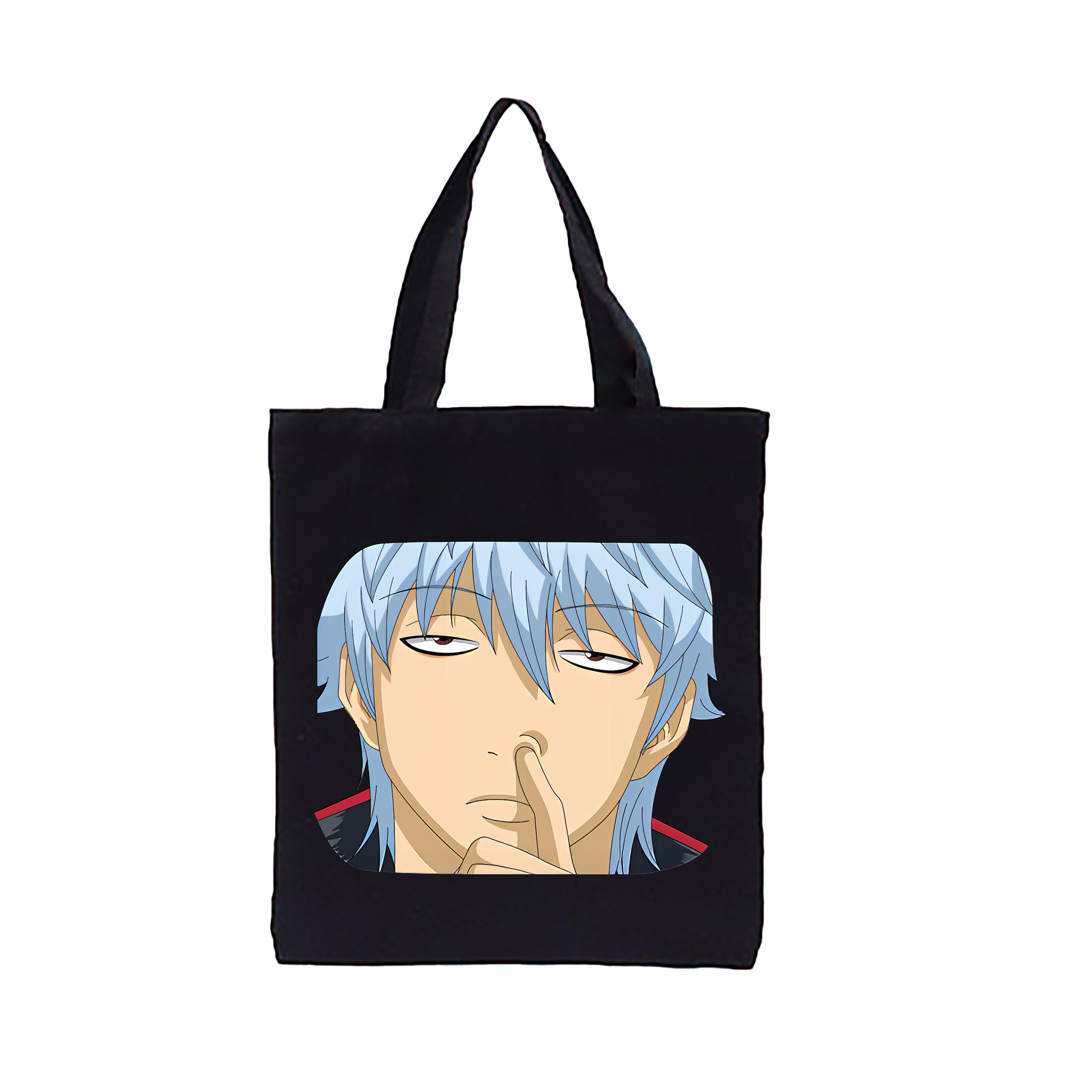 （画像用） ぎんたま 坂田銀時（さかたぎんとき） 神楽 志村新八（しむら しんぱち） GINTAMA Sakata Gintoki Kagura Shimura Shinpachi 縦型キャンバス生地手提げバッグ　トートバッグ