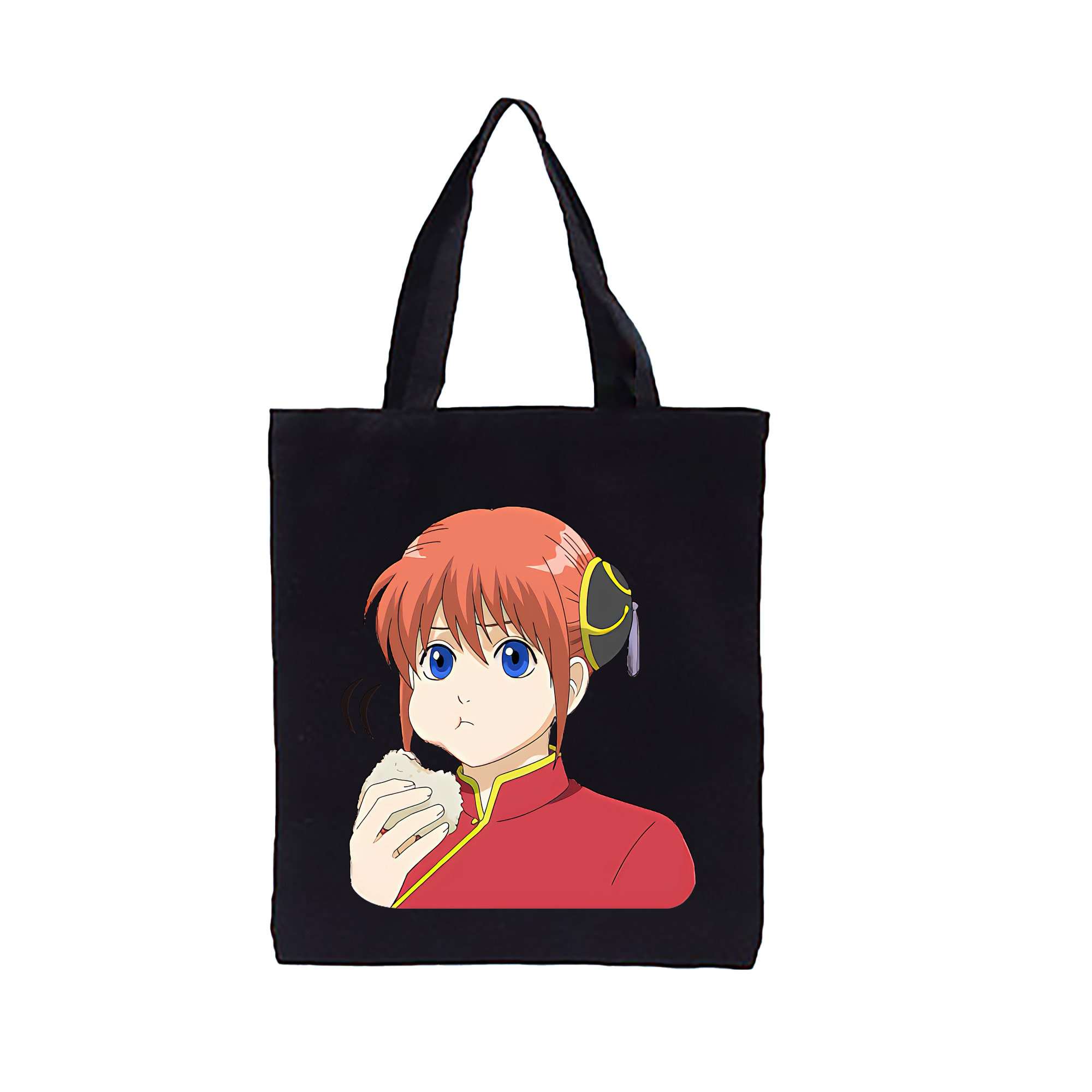（画像用） ぎんたま 坂田銀時（さかたぎんとき） 神楽 志村新八（しむら しんぱち） GINTAMA Sakata Gintoki Kagura Shimura Shinpachi 縦型キャンバス生地手提げバッグ　トートバッグ