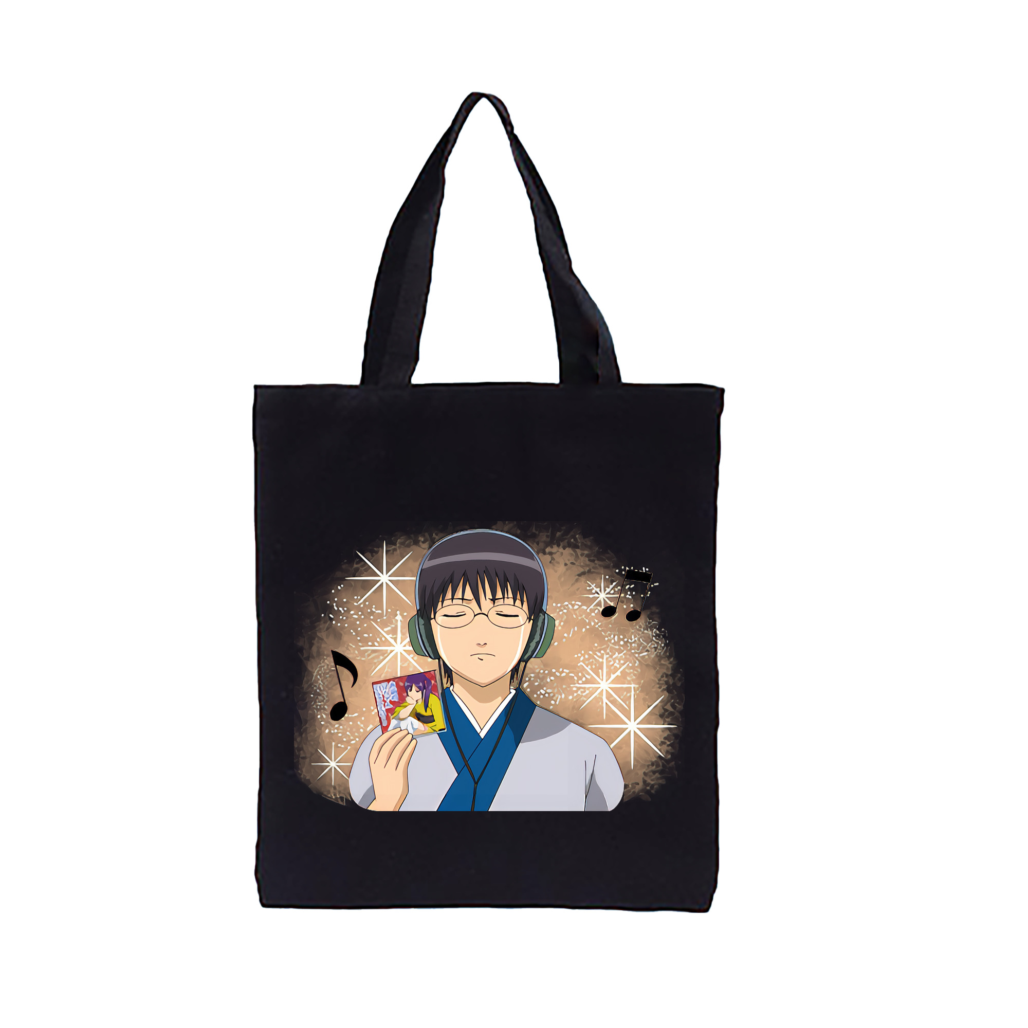 （画像用） ぎんたま 坂田銀時（さかたぎんとき） 神楽 志村新八（しむら しんぱち） GINTAMA Sakata Gintoki Kagura Shimura Shinpachi 縦型キャンバス生地手提げバッグ　トートバッグ