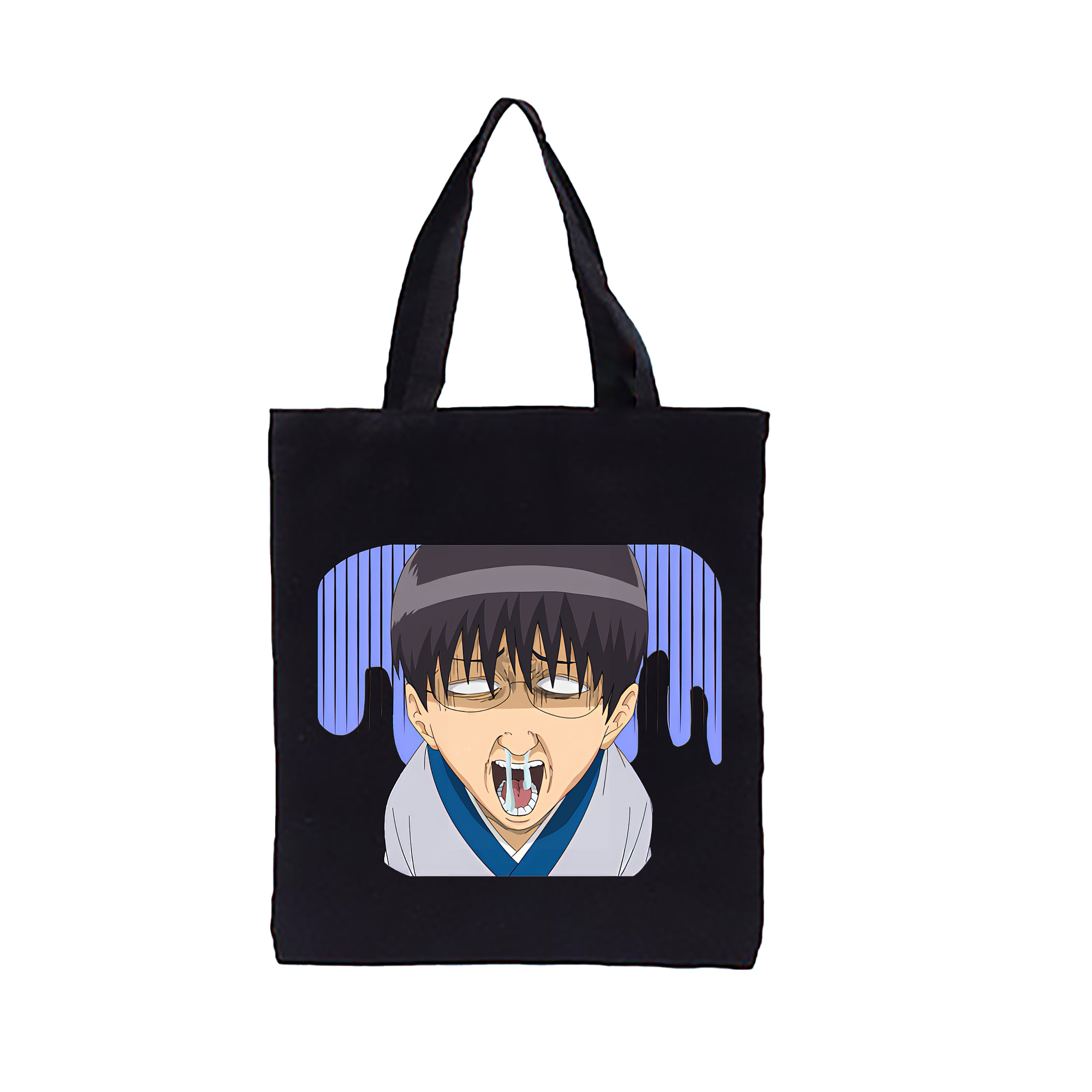 （画像用） ぎんたま 坂田銀時（さかたぎんとき） 神楽 志村新八（しむら しんぱち） GINTAMA Sakata Gintoki Kagura Shimura Shinpachi 縦型キャンバス生地手提げバッグ　トートバッグ