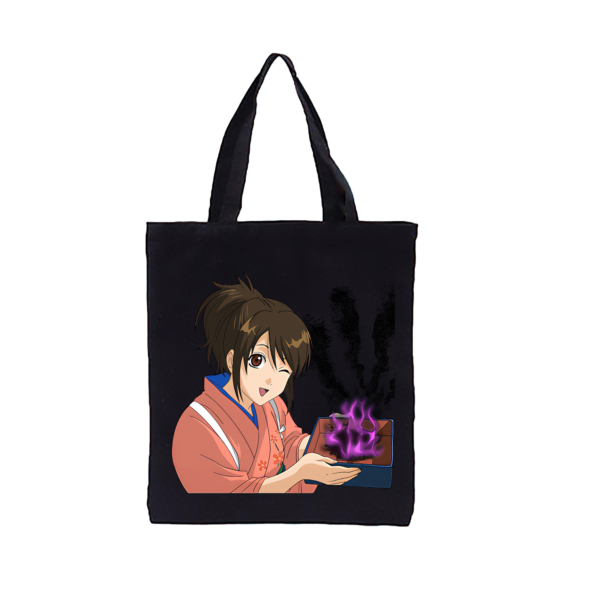 （画像用） ぎんたま 坂田銀時（さかたぎんとき） 神楽 志村新八（しむら しんぱち） GINTAMA Sakata Gintoki Kagura Shimura Shinpachi 縦型キャンバス生地手提げバッグ　トートバッグ