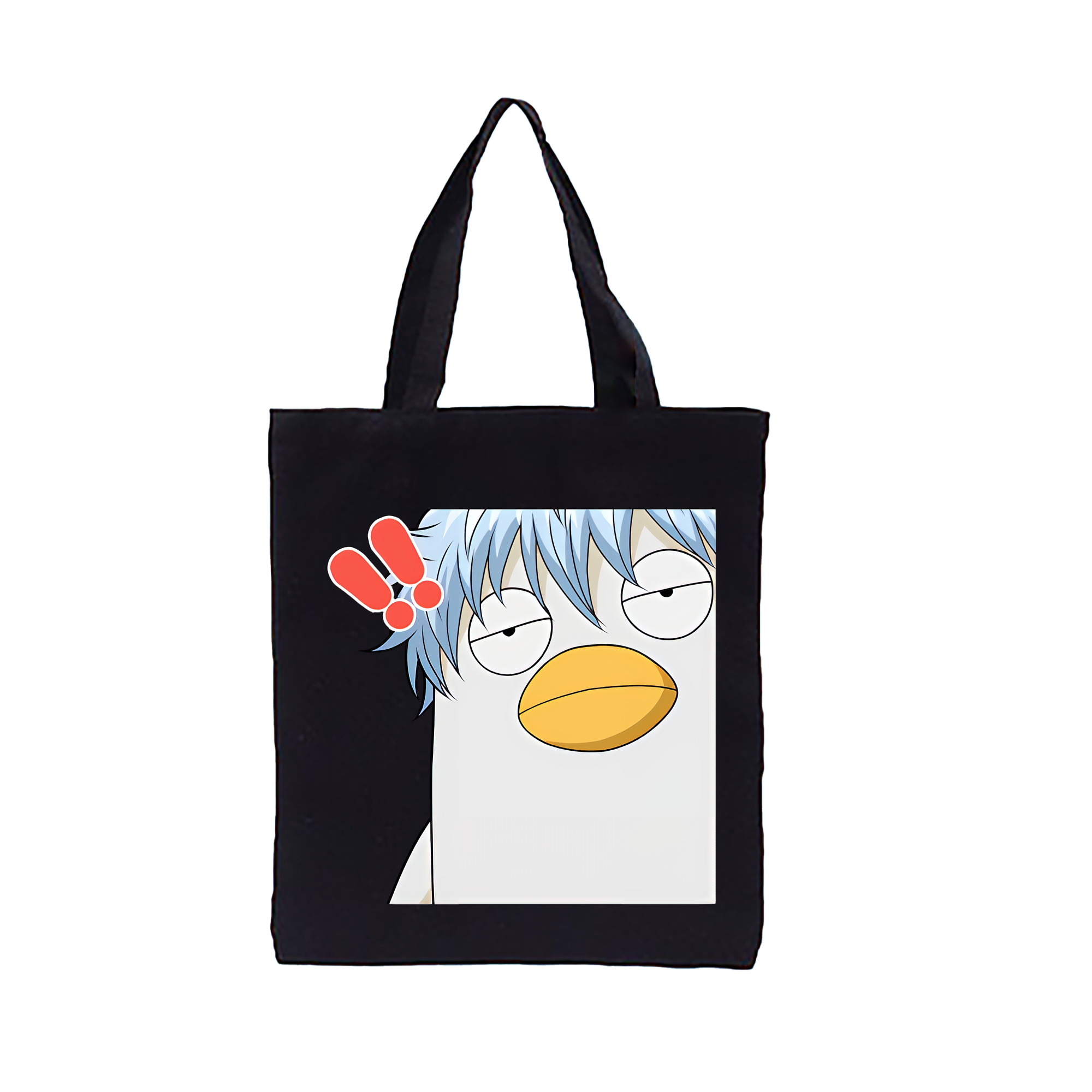 （画像用） ぎんたま 坂田銀時（さかたぎんとき） 神楽 志村新八（しむら しんぱち） GINTAMA Sakata Gintoki Kagura Shimura Shinpachi 縦型キャンバス生地手提げバッグ　トートバッグ