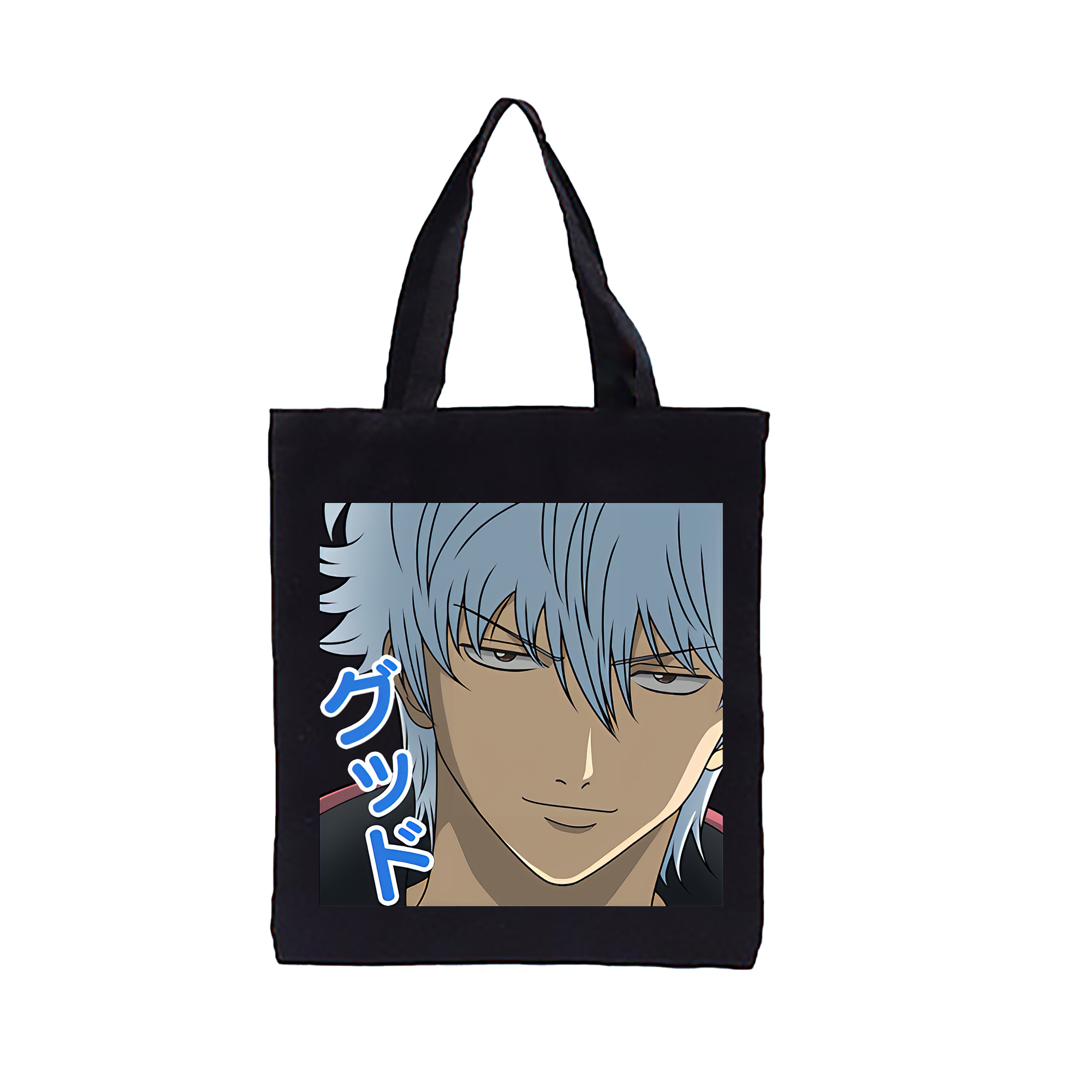 （画像用） ぎんたま 坂田銀時（さかたぎんとき） 神楽 志村新八（しむら しんぱち） GINTAMA Sakata Gintoki Kagura Shimura Shinpachi 縦型キャンバス生地手提げバッグ　トートバッグ