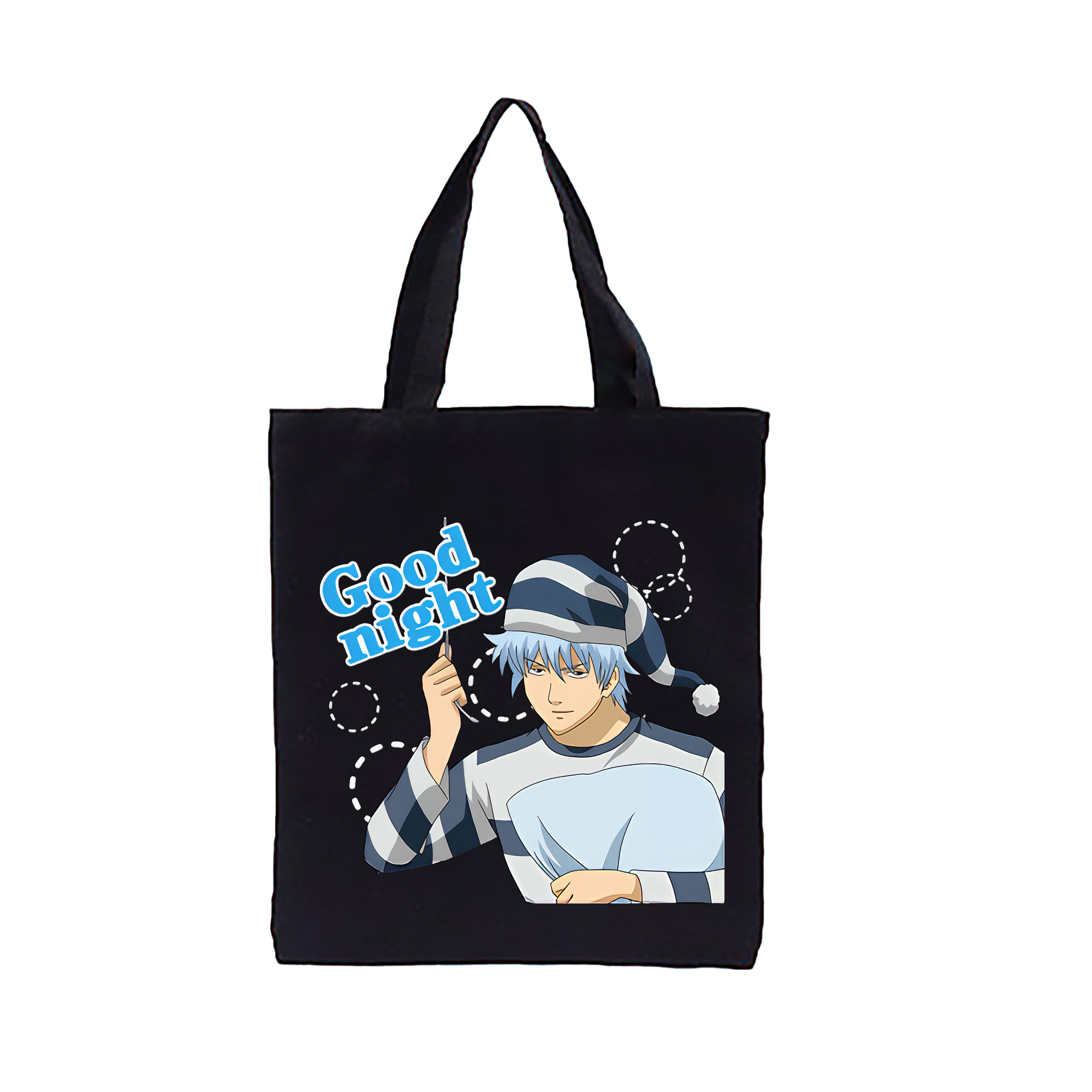 （画像用） ぎんたま 坂田銀時（さかたぎんとき） 神楽 志村新八（しむら しんぱち） GINTAMA Sakata Gintoki Kagura Shimura Shinpachi 縦型キャンバス生地手提げバッグ　トートバッグ