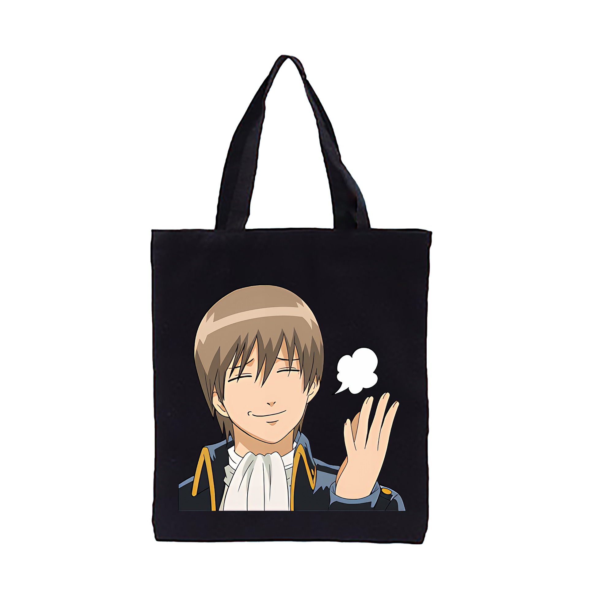 （画像用） ぎんたま 坂田銀時（さかたぎんとき） 神楽 志村新八（しむら しんぱち） GINTAMA Sakata Gintoki Kagura Shimura Shinpachi 縦型キャンバス生地手提げバッグ　トートバッグ