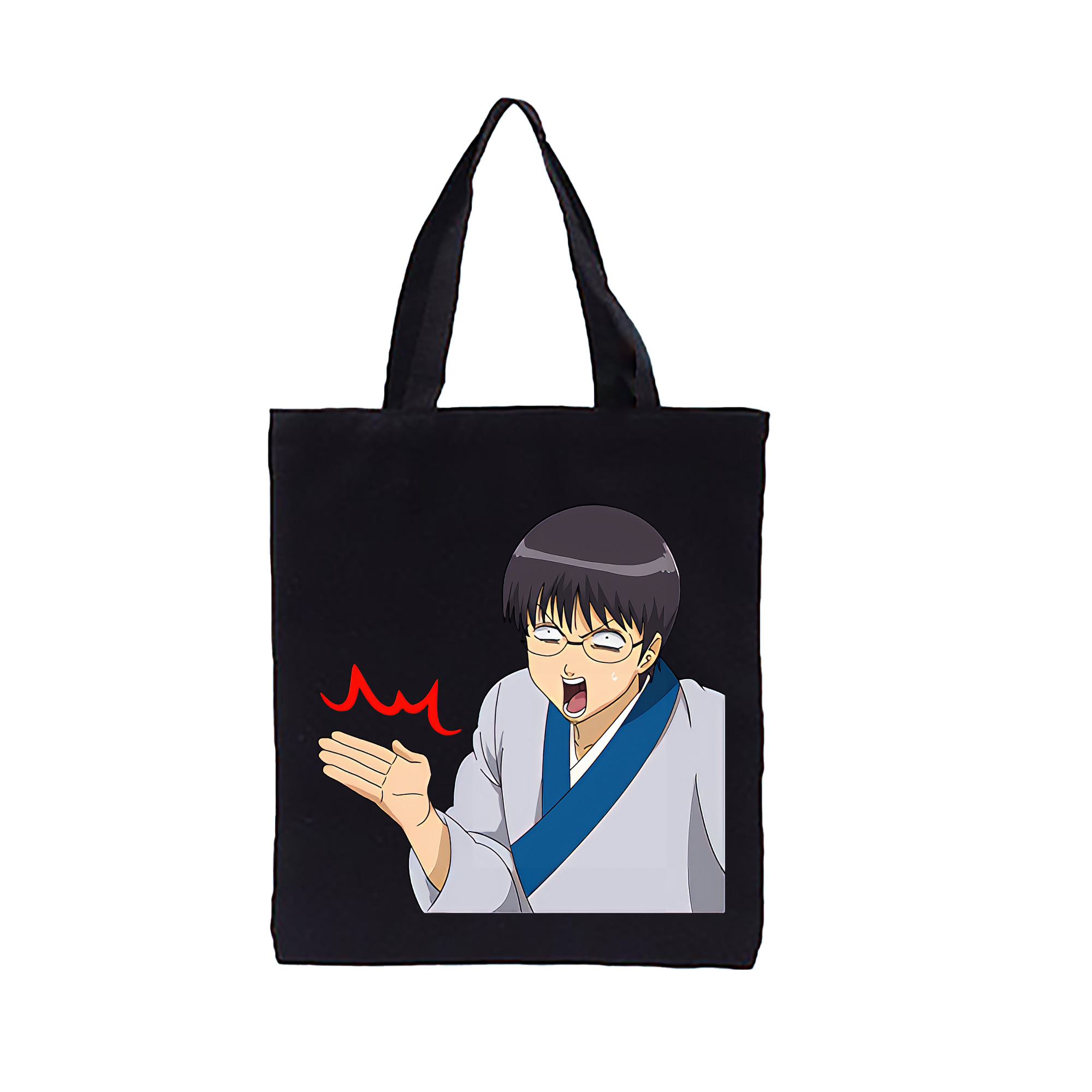 （画像用） ぎんたま 坂田銀時（さかたぎんとき） 神楽 志村新八（しむら しんぱち） GINTAMA Sakata Gintoki Kagura Shimura Shinpachi 縦型キャンバス生地手提げバッグ　トートバッグ