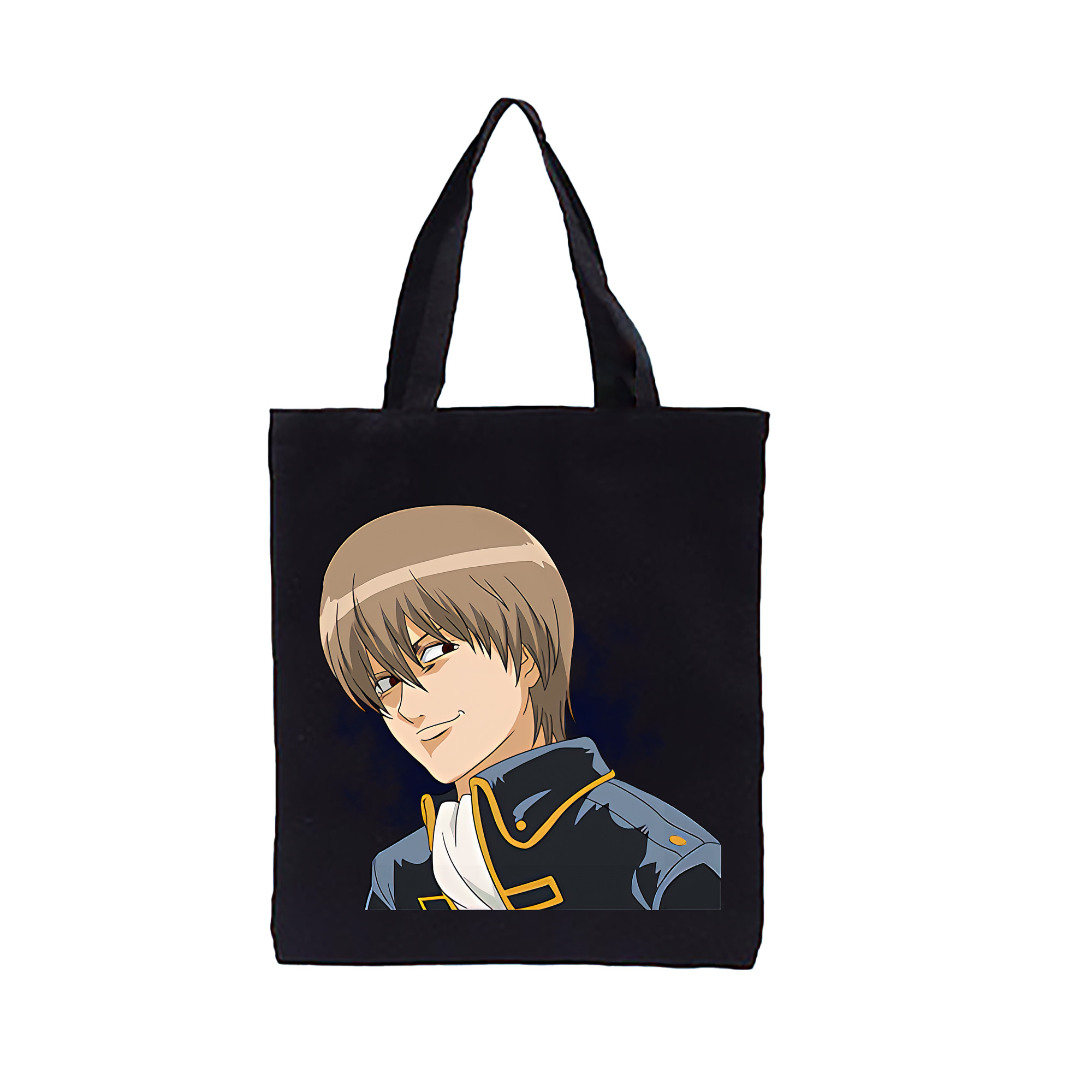 （画像用） ぎんたま 坂田銀時（さかたぎんとき） 神楽 志村新八（しむら しんぱち） GINTAMA Sakata Gintoki Kagura Shimura Shinpachi 縦型キャンバス生地手提げバッグ　トートバッグ