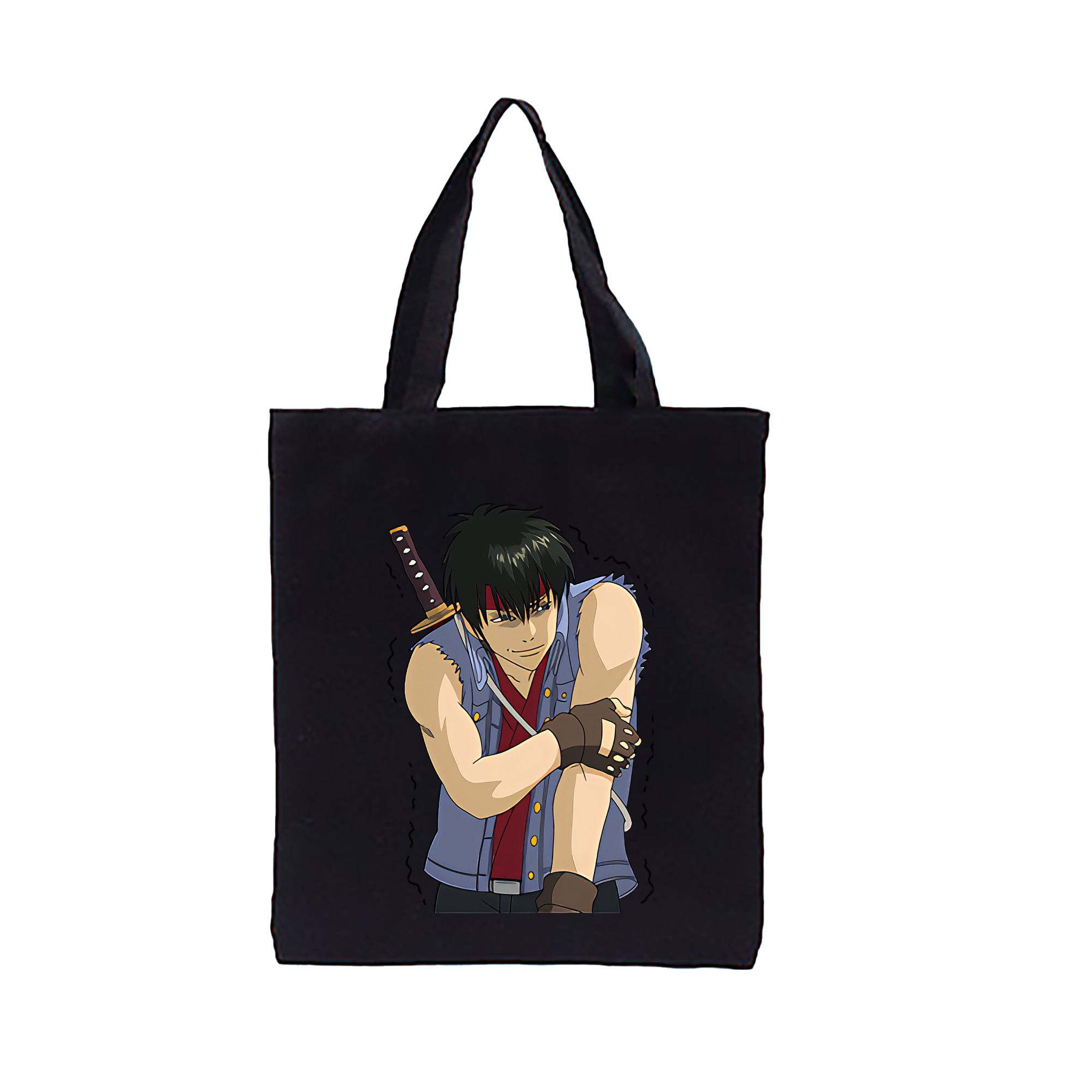 （画像用） ぎんたま 坂田銀時（さかたぎんとき） 神楽 志村新八（しむら しんぱち） GINTAMA Sakata Gintoki Kagura Shimura Shinpachi 縦型キャンバス生地手提げバッグ　トートバッグ