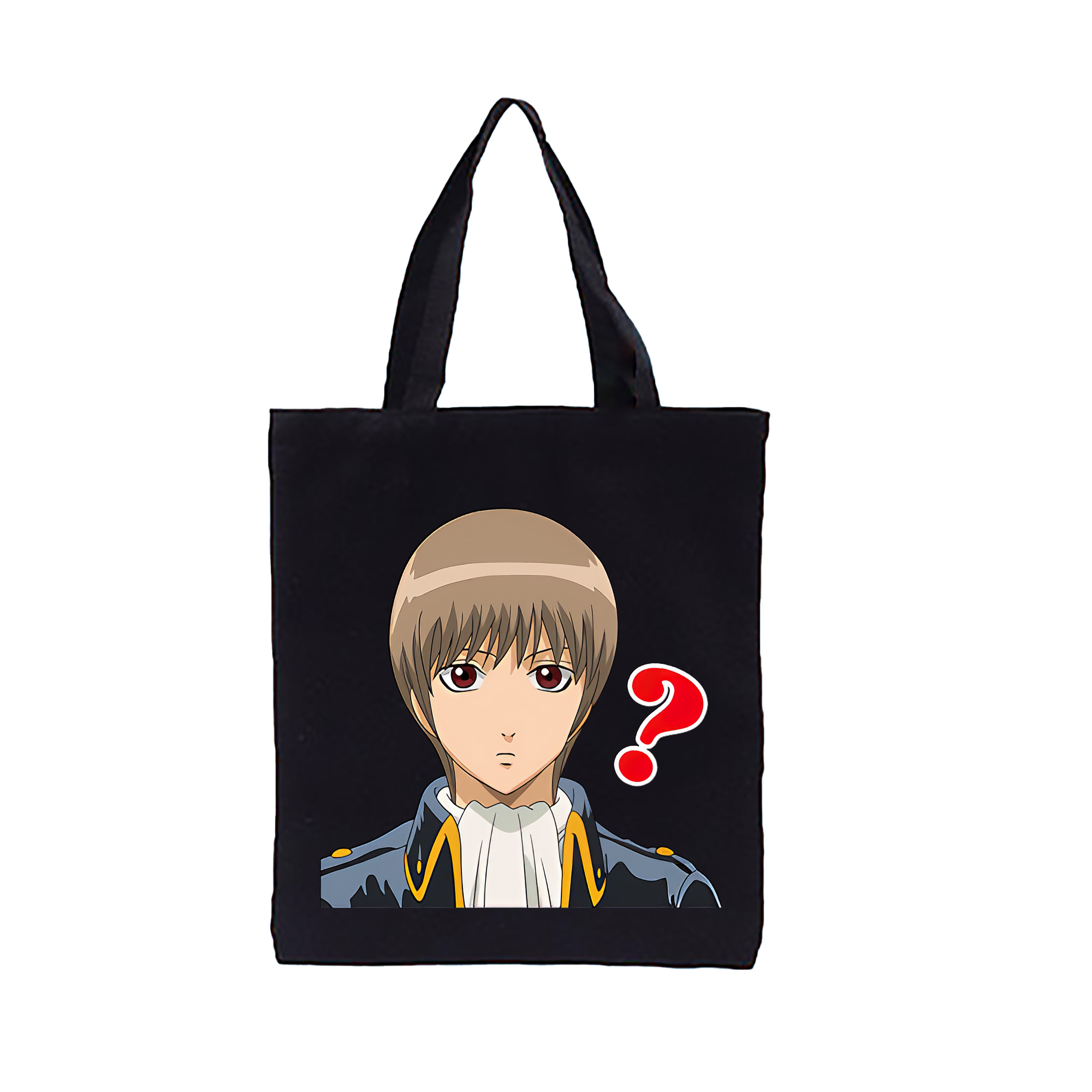 （画像用） ぎんたま 坂田銀時（さかたぎんとき） 神楽 志村新八（しむら しんぱち） GINTAMA Sakata Gintoki Kagura Shimura Shinpachi 縦型キャンバス生地手提げバッグ　トートバッグ
