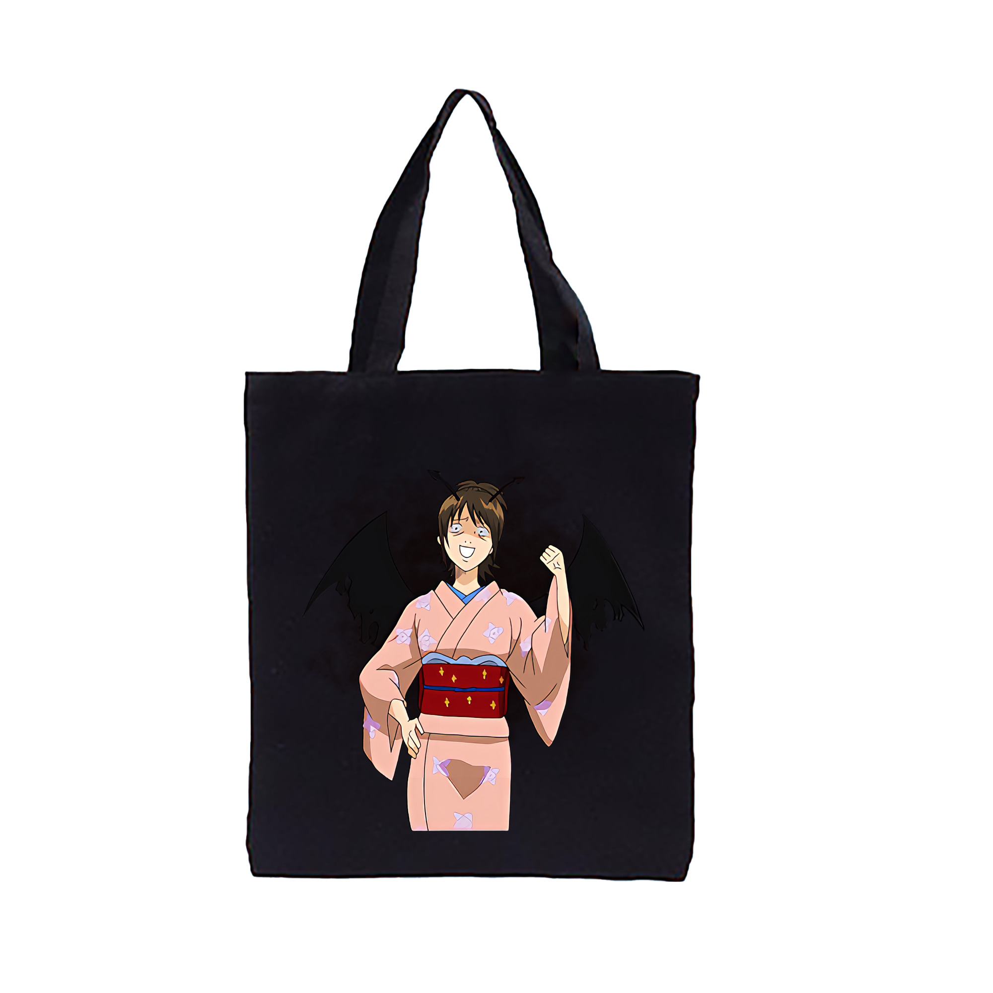 （画像用） ぎんたま 坂田銀時（さかたぎんとき） 神楽 志村新八（しむら しんぱち） GINTAMA Sakata Gintoki Kagura Shimura Shinpachi 縦型キャンバス生地手提げバッグ　トートバッグ