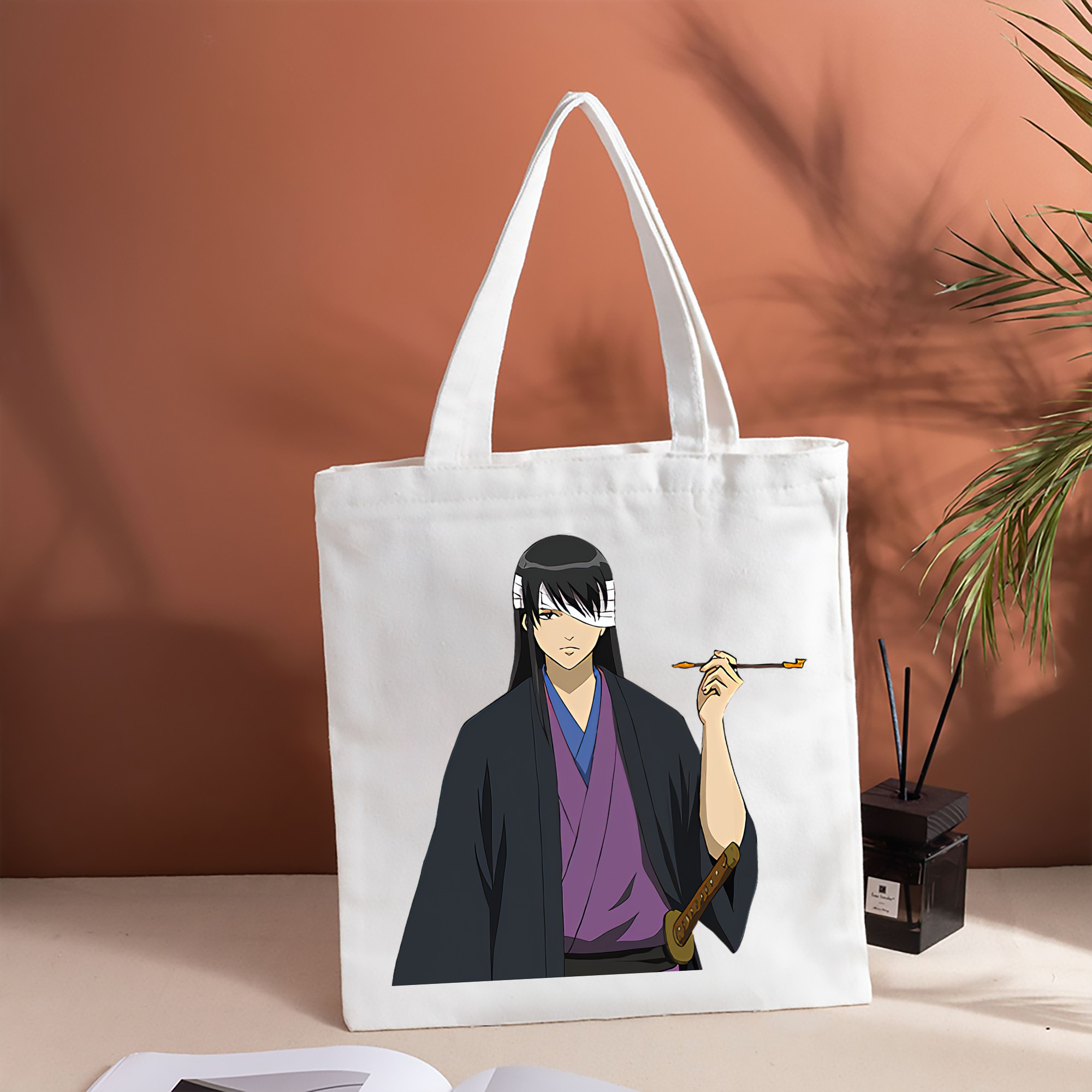 ぎんたま 坂田銀時（さかたぎんとき） 神楽 志村新八（しむら しんぱち） GINTAMA Sakata Gintoki Kagura Shimura Shinpachi 縦型キャンバス生地手提げバッグ　トートバッグ