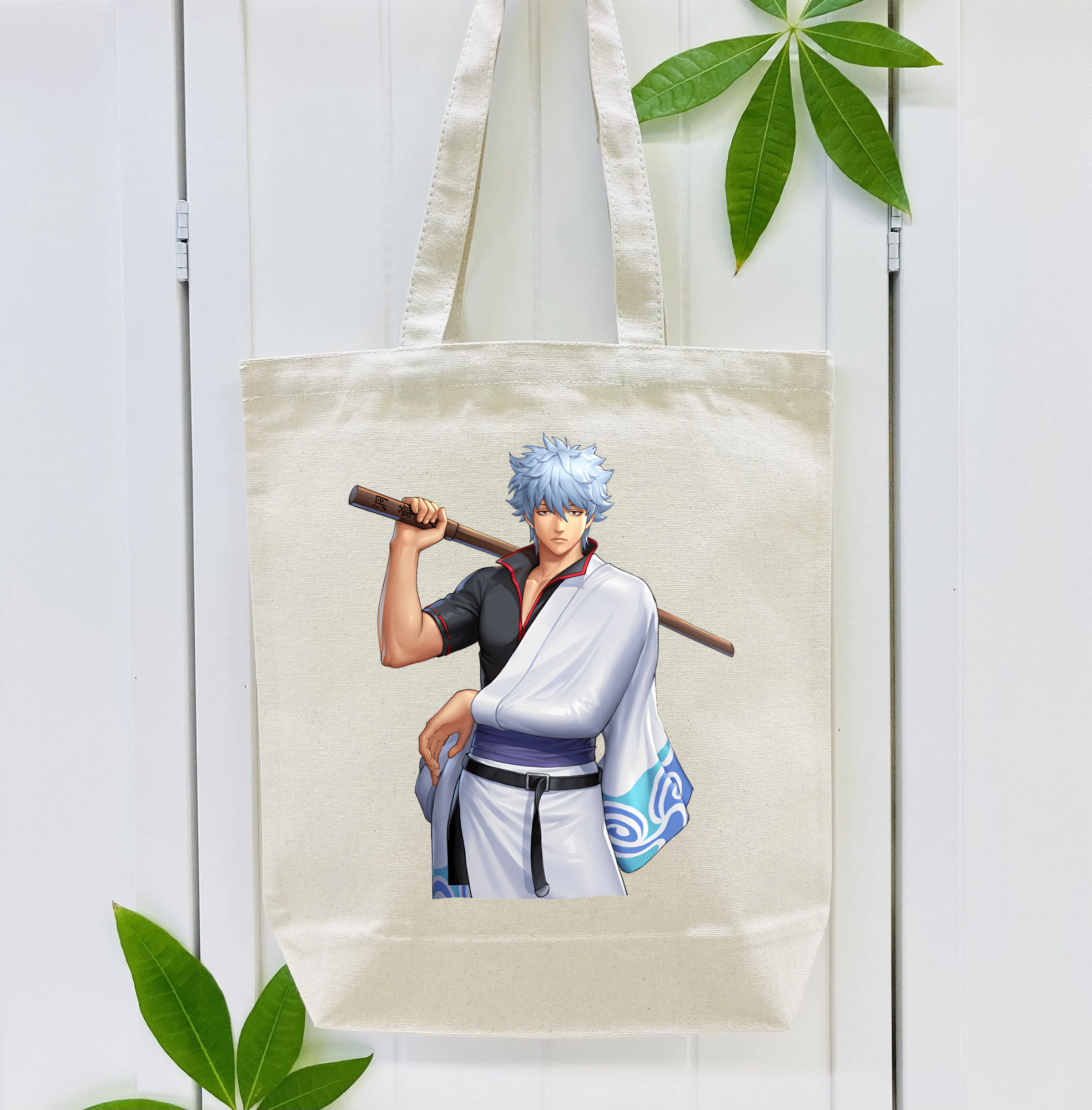ぎんたま 坂田銀時（さかたぎんとき） 神楽 志村新八（しむら しんぱち） GINTAMA Sakata Gintoki Kagura Shimura Shinpachi 縦型キャンバス生地手提げバッグ　トートバッグ