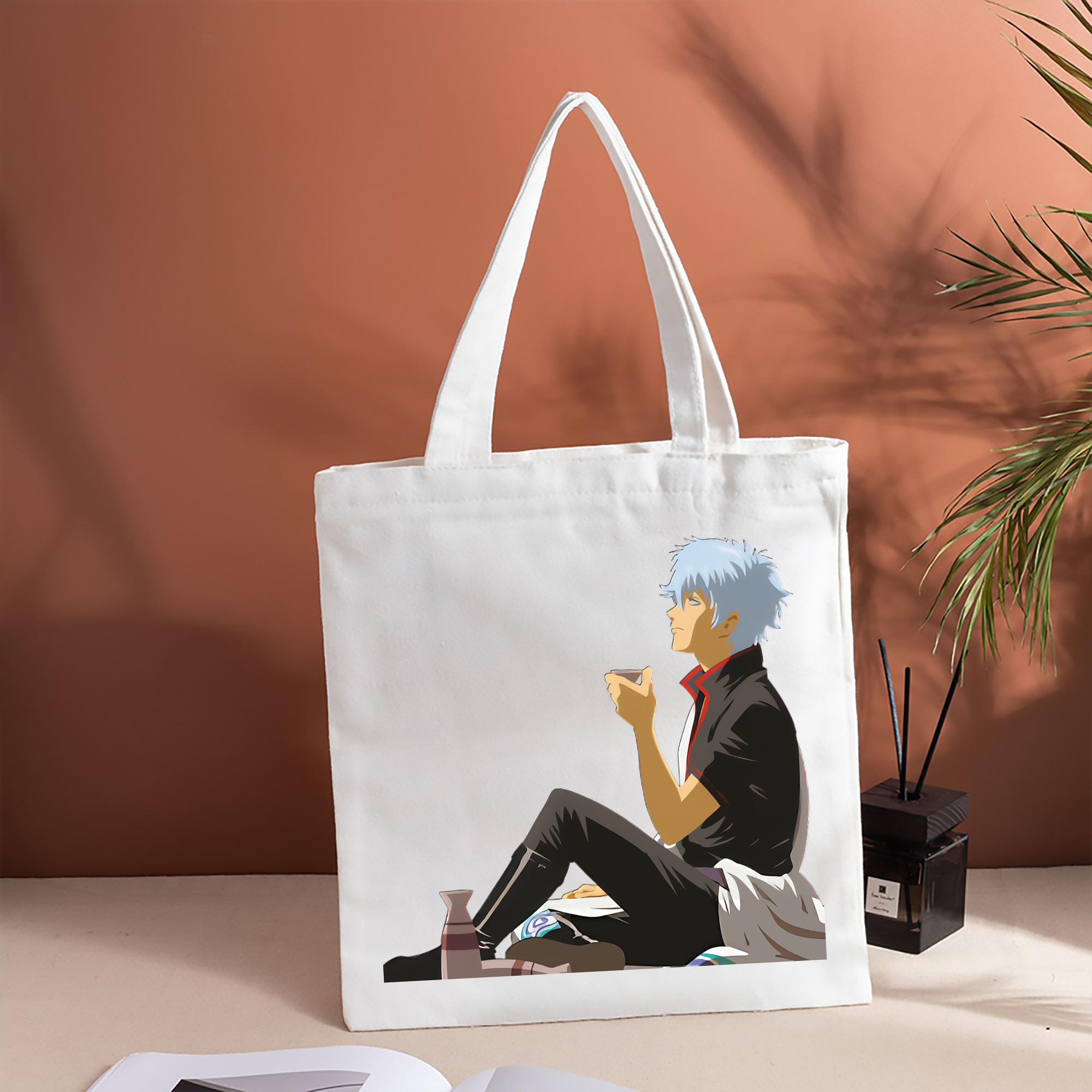 ぎんたま 坂田銀時（さかたぎんとき） 神楽 志村新八（しむら しんぱち） GINTAMA Sakata Gintoki Kagura Shimura Shinpachi 縦型キャンバス生地手提げバッグ　トートバッグ