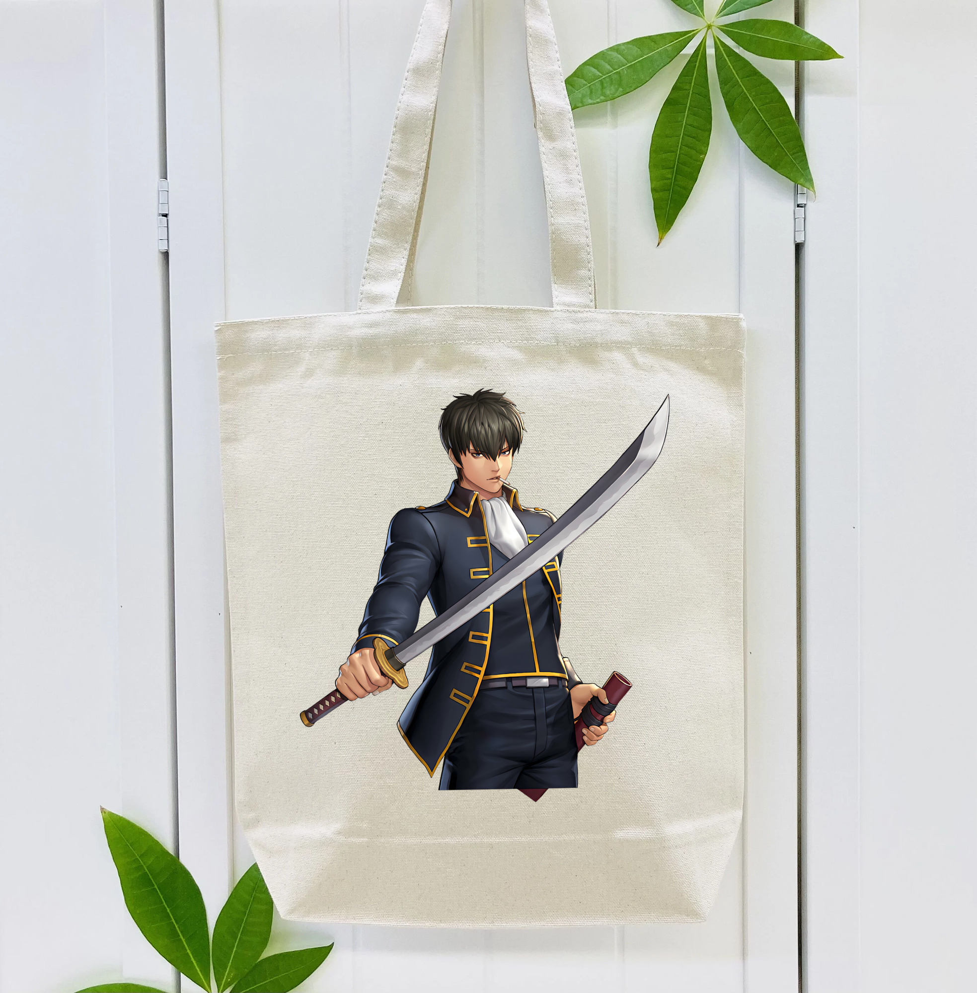 ぎんたま 坂田銀時（さかたぎんとき） 神楽 志村新八（しむら しんぱち） GINTAMA Sakata Gintoki Kagura Shimura Shinpachi 縦型キャンバス生地手提げバッグ　トートバッグ