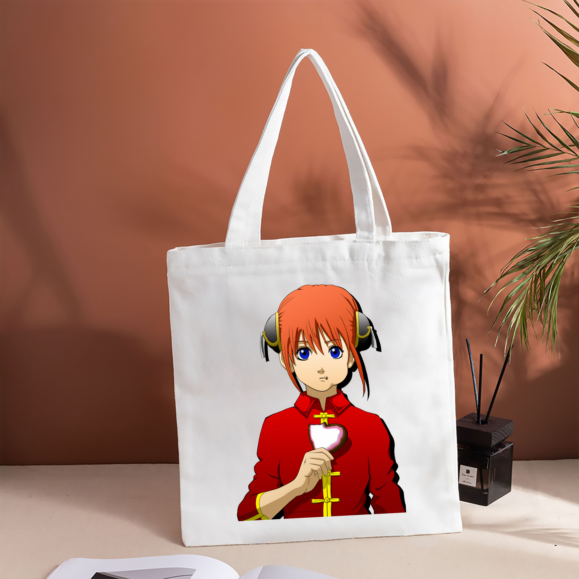 ぎんたま 坂田銀時（さかたぎんとき） 神楽 志村新八（しむら しんぱち） GINTAMA Sakata Gintoki Kagura Shimura Shinpachi 縦型キャンバス生地手提げバッグ　トートバッグ