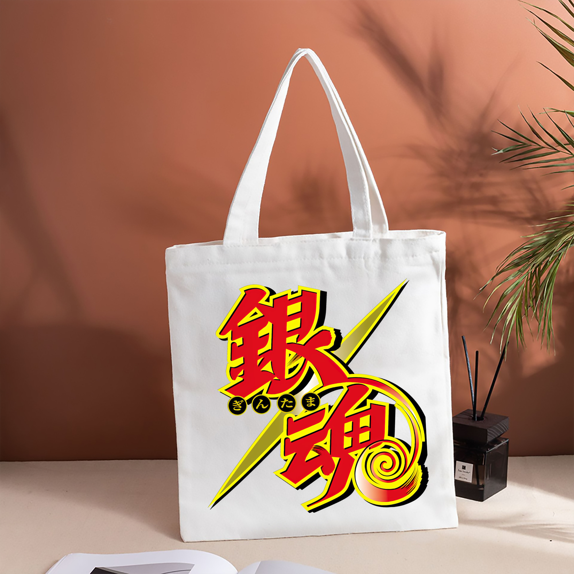 ぎんたま 坂田銀時（さかたぎんとき） 神楽 志村新八（しむら しんぱち） GINTAMA Sakata Gintoki Kagura Shimura Shinpachi 縦型キャンバス生地手提げバッグ　トートバッグ