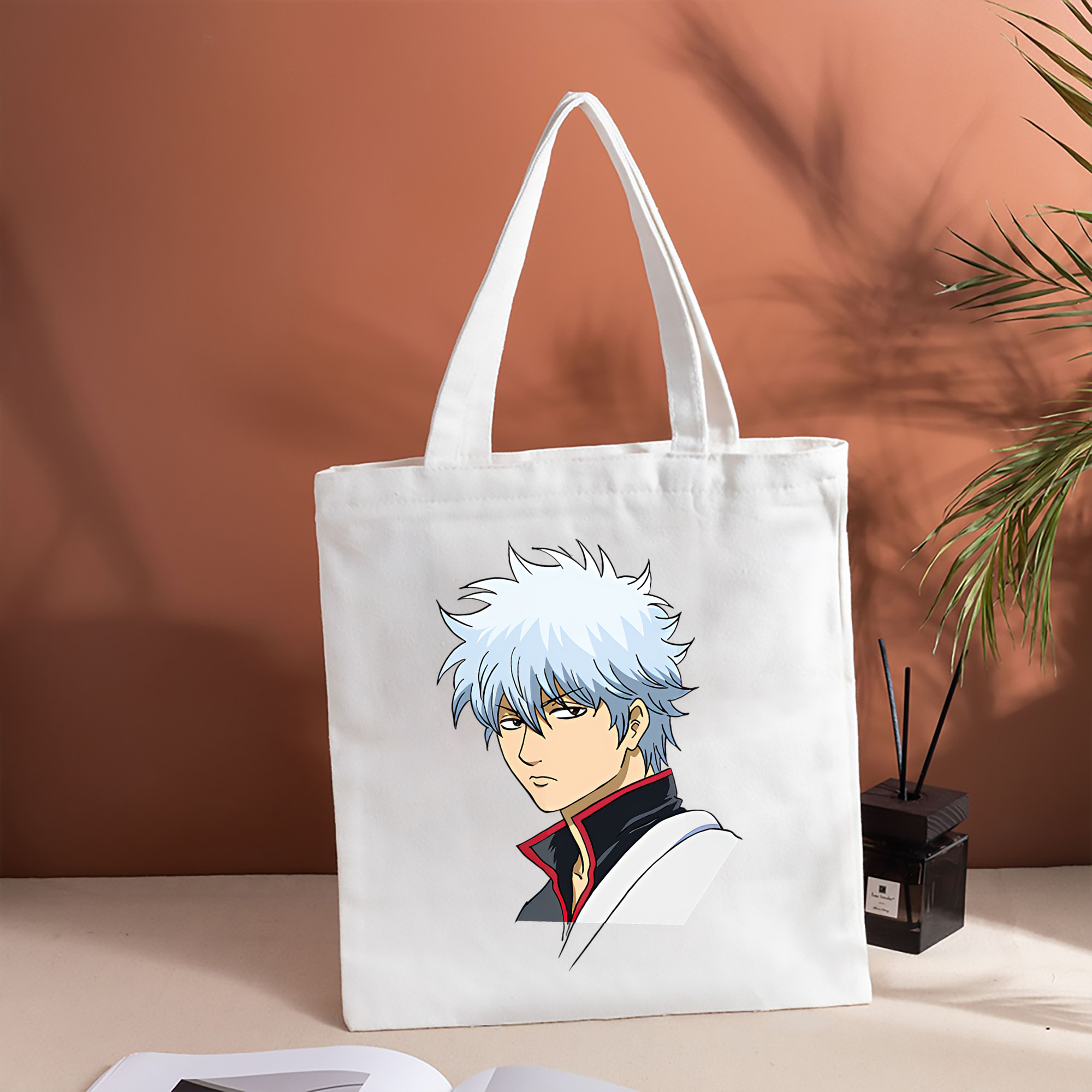 ぎんたま 坂田銀時（さかたぎんとき） 神楽 志村新八（しむら しんぱち） GINTAMA Sakata Gintoki Kagura Shimura Shinpachi 縦型キャンバス生地手提げバッグ　トートバッグ