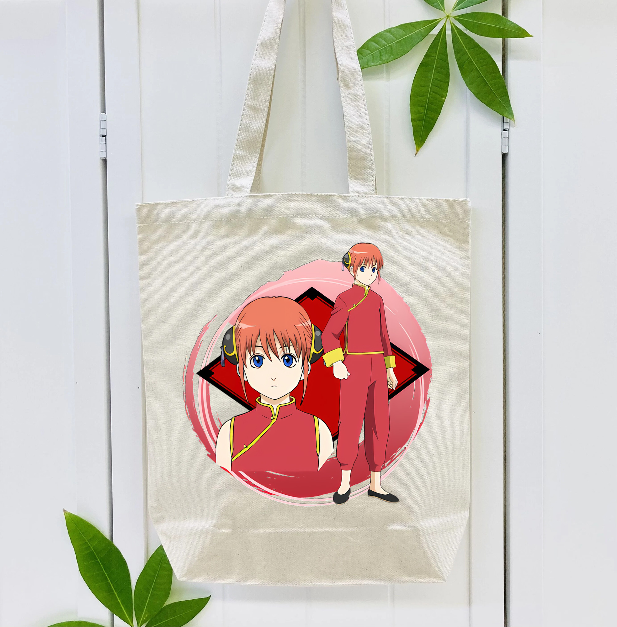 ぎんたま 坂田銀時（さかたぎんとき） 神楽 志村新八（しむら しんぱち） GINTAMA Sakata Gintoki Kagura Shimura Shinpachi 縦型キャンバス生地手提げバッグ　トートバッグ