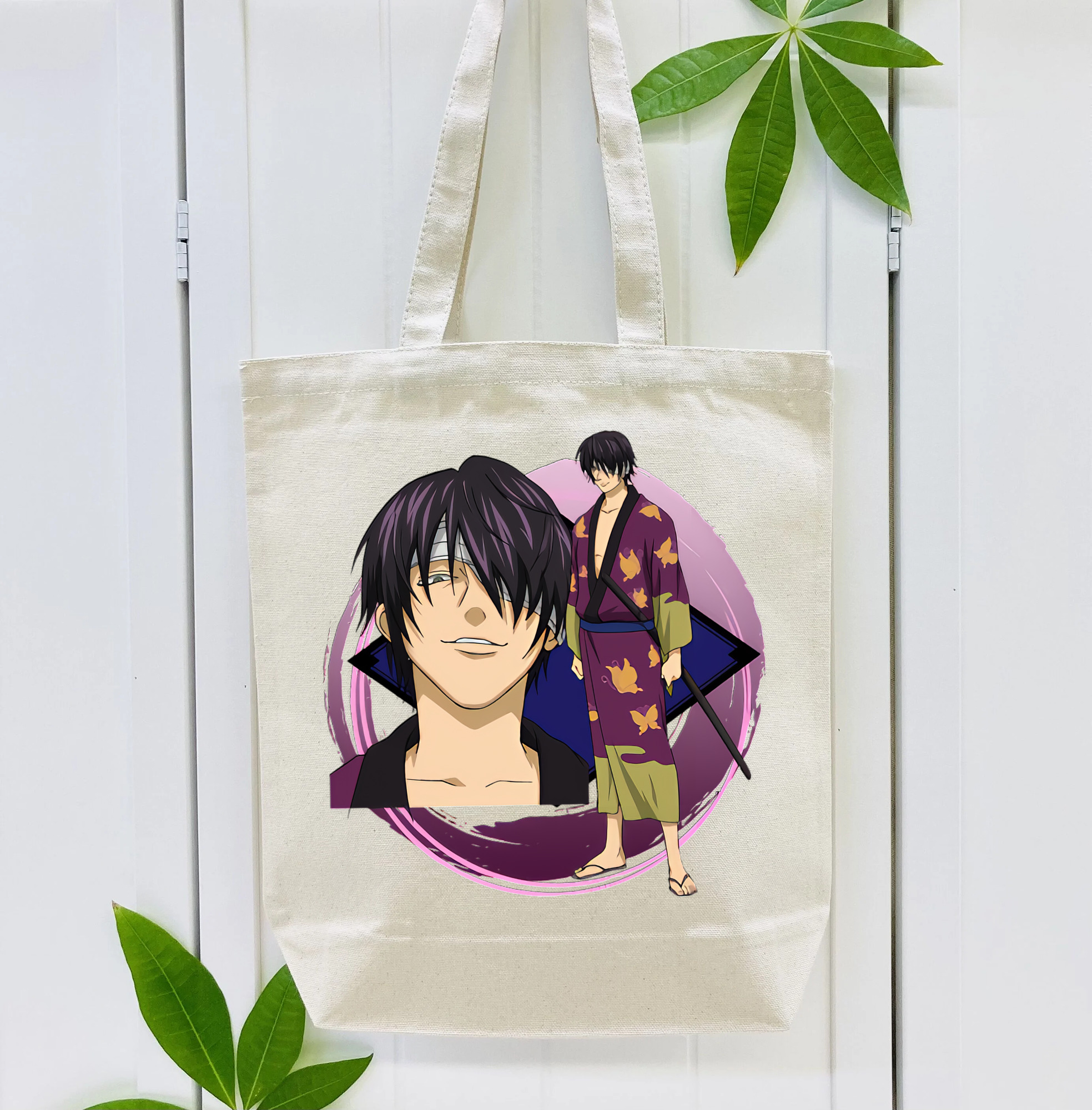 ぎんたま 坂田銀時（さかたぎんとき） 神楽 志村新八（しむら しんぱち） GINTAMA Sakata Gintoki Kagura Shimura Shinpachi 縦型キャンバス生地手提げバッグ　トートバッグ
