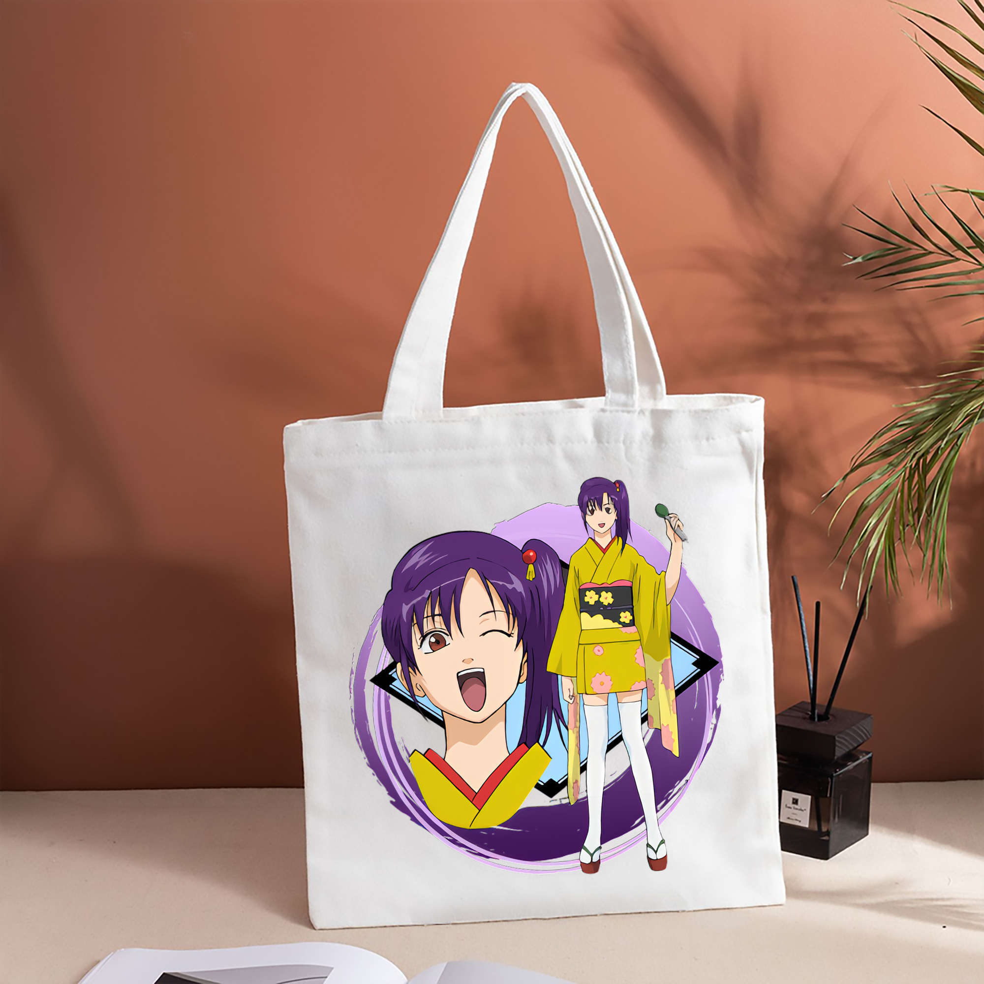 ぎんたま 坂田銀時（さかたぎんとき） 神楽 志村新八（しむら しんぱち） GINTAMA Sakata Gintoki Kagura Shimura Shinpachi 縦型キャンバス生地手提げバッグ　トートバッグ