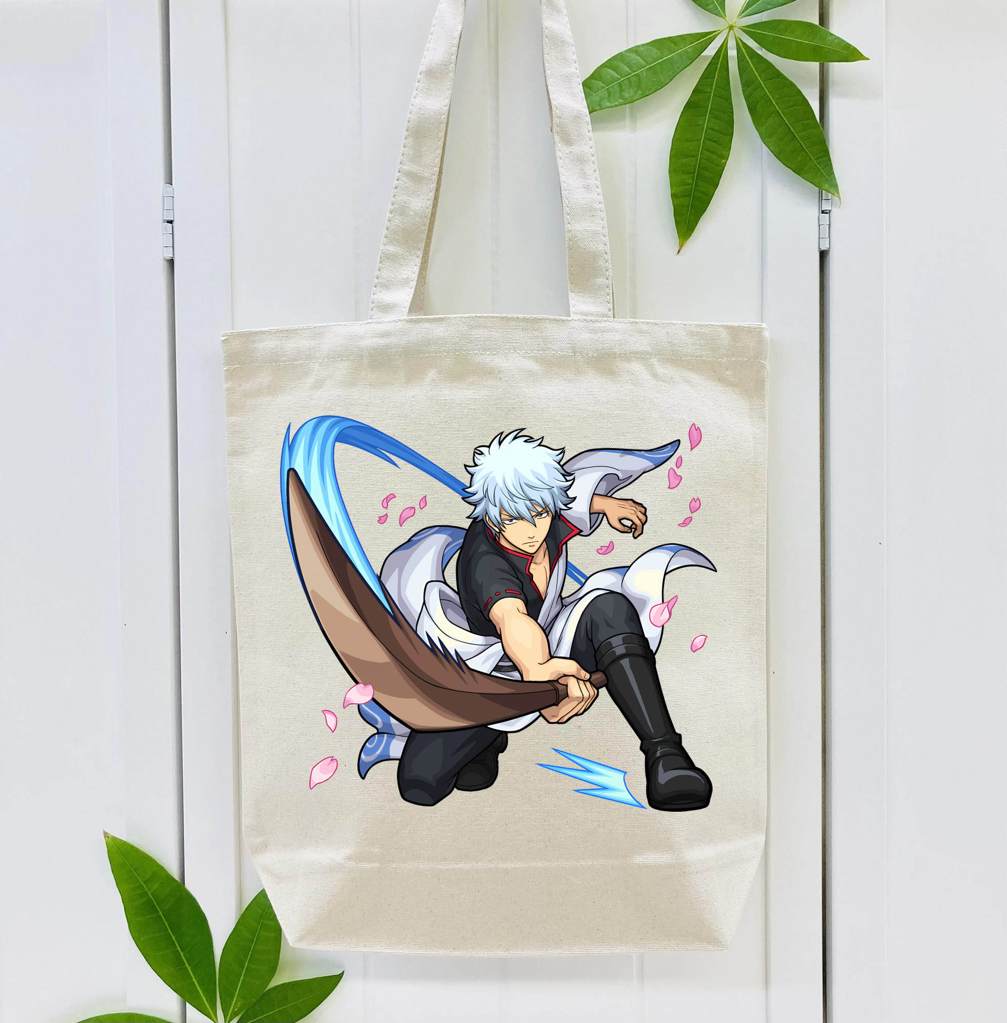 ぎんたま 坂田銀時（さかたぎんとき） 神楽 志村新八（しむら しんぱち） GINTAMA Sakata Gintoki Kagura Shimura Shinpachi 縦型キャンバス生地手提げバッグ　トートバッグ
