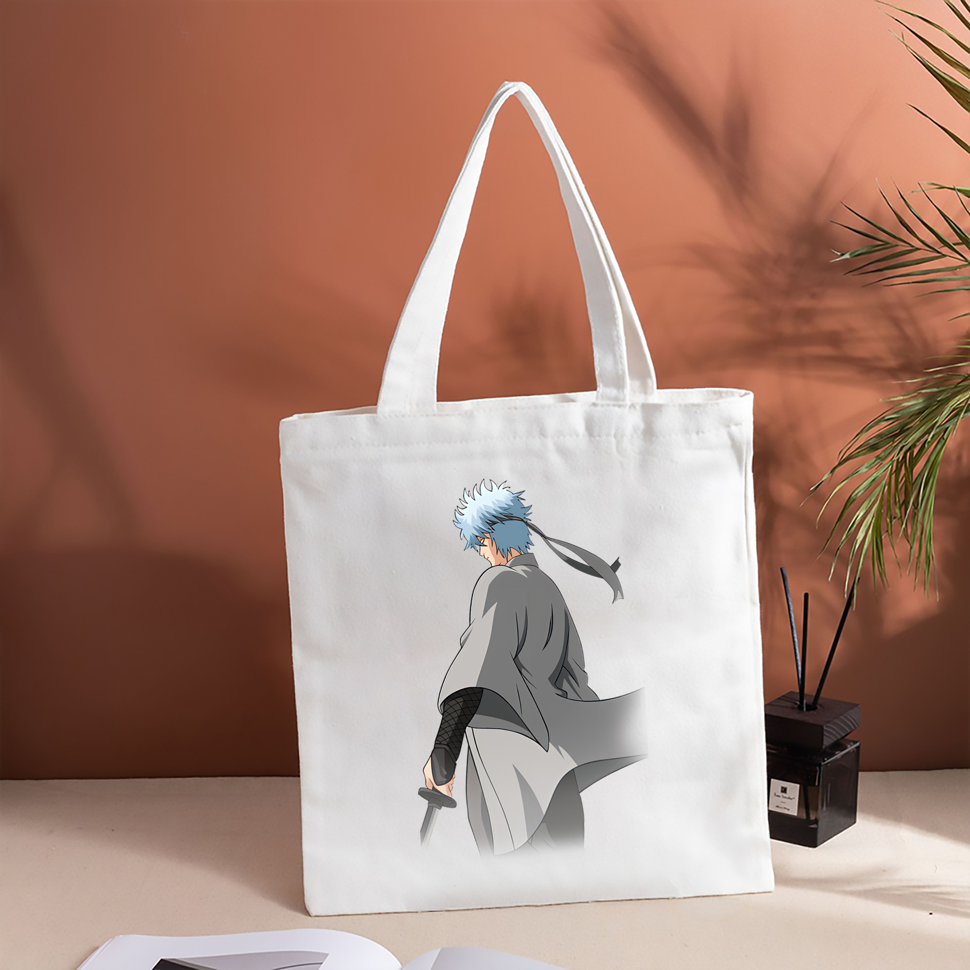 ぎんたま 坂田銀時（さかたぎんとき） 神楽 志村新八（しむら しんぱち） GINTAMA Sakata Gintoki Kagura Shimura Shinpachi 縦型キャンバス生地手提げバッグ　トートバッグ