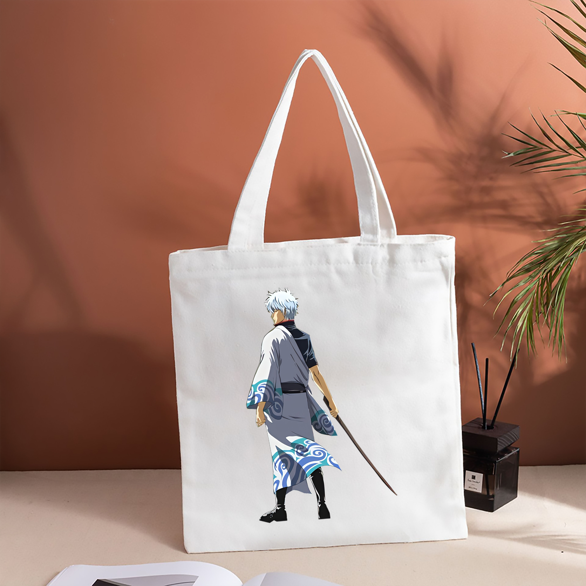 ぎんたま 坂田銀時（さかたぎんとき） 神楽 志村新八（しむら しんぱち） GINTAMA Sakata Gintoki Kagura Shimura Shinpachi 縦型キャンバス生地手提げバッグ　トートバッグ
