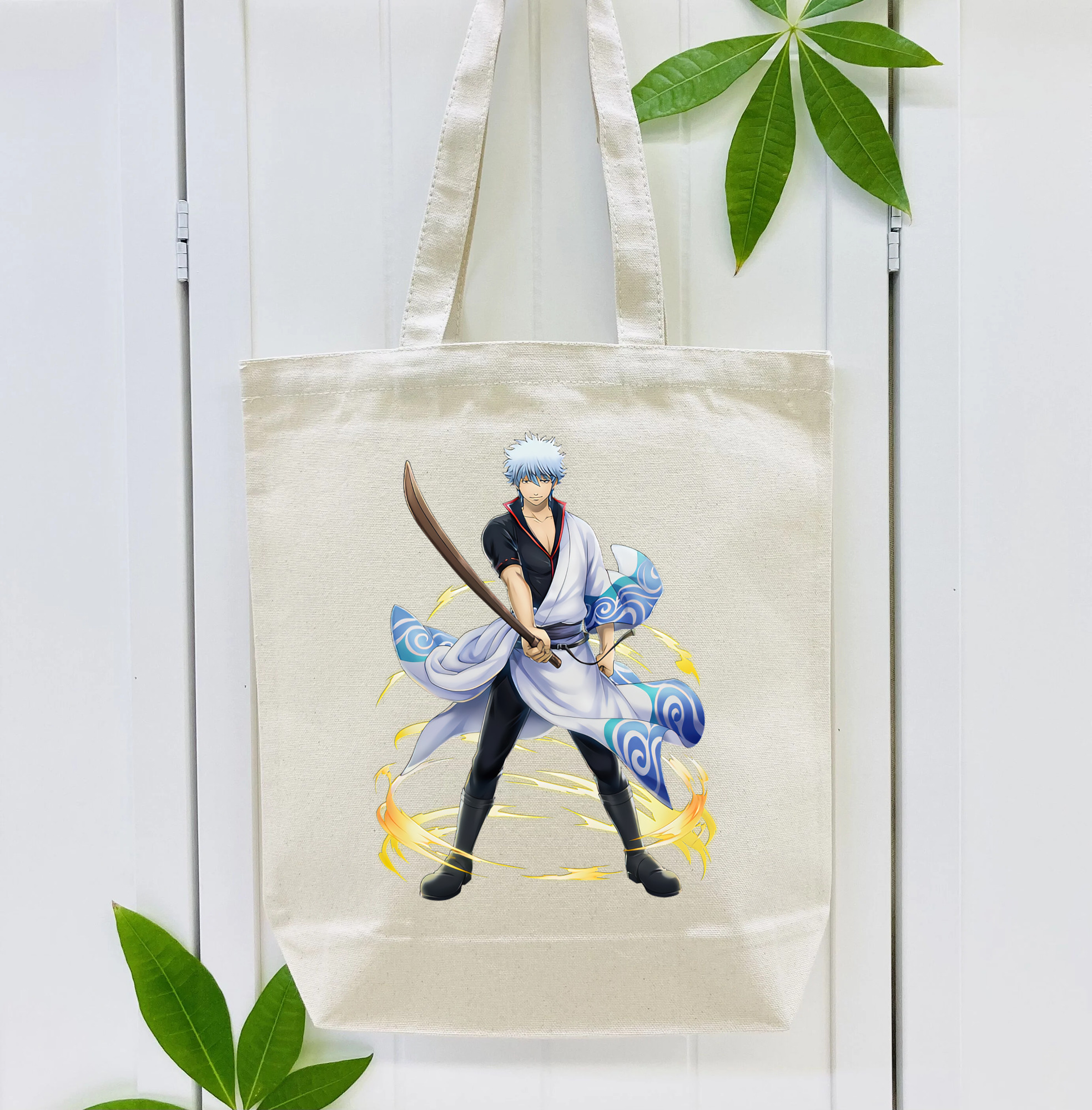 ぎんたま 坂田銀時（さかたぎんとき） 神楽 志村新八（しむら しんぱち） GINTAMA Sakata Gintoki Kagura Shimura Shinpachi 縦型キャンバス生地手提げバッグ　トートバッグ