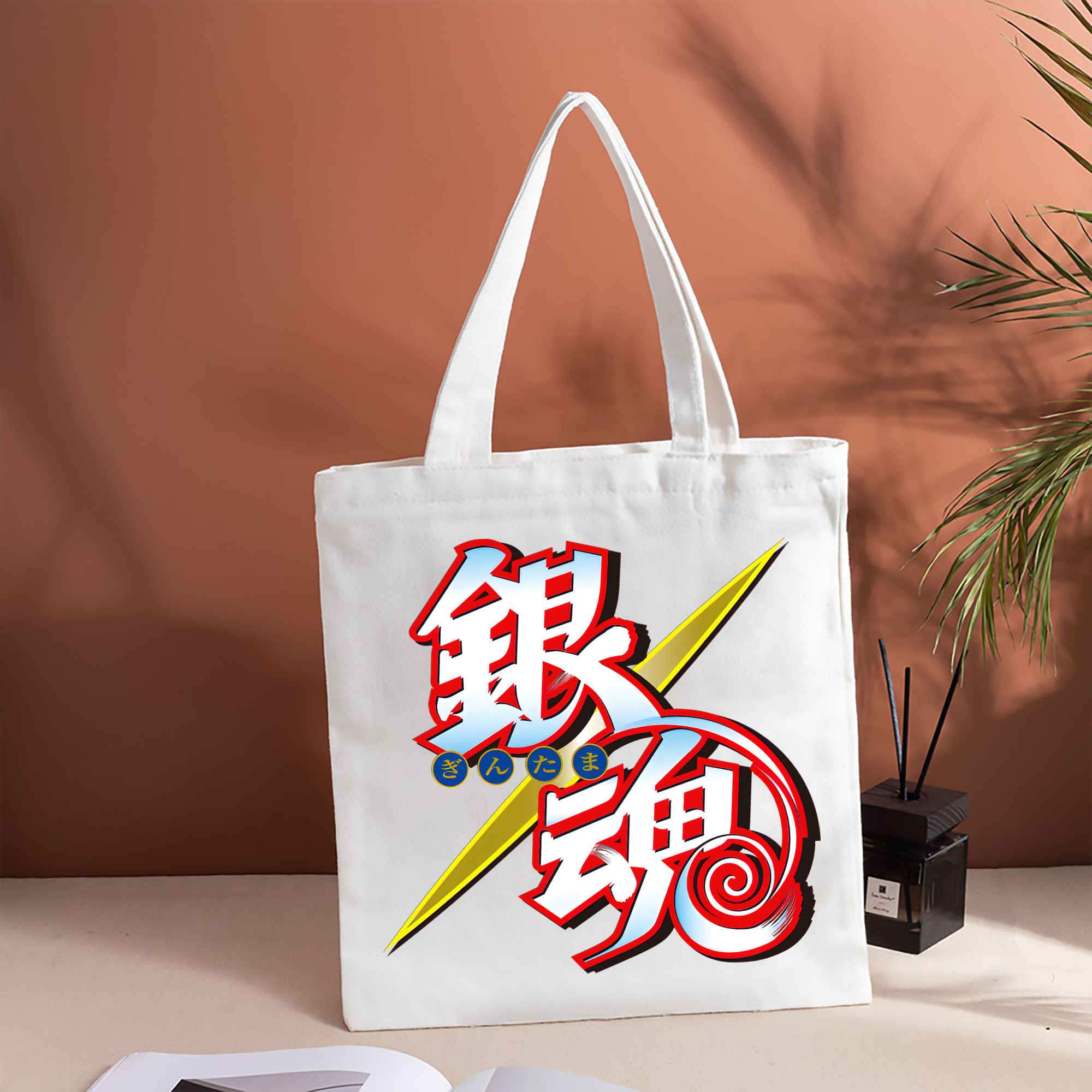 ぎんたま 坂田銀時（さかたぎんとき） 神楽 志村新八（しむら しんぱち） GINTAMA Sakata Gintoki Kagura Shimura Shinpachi 縦型キャンバス生地手提げバッグ　トートバッグ