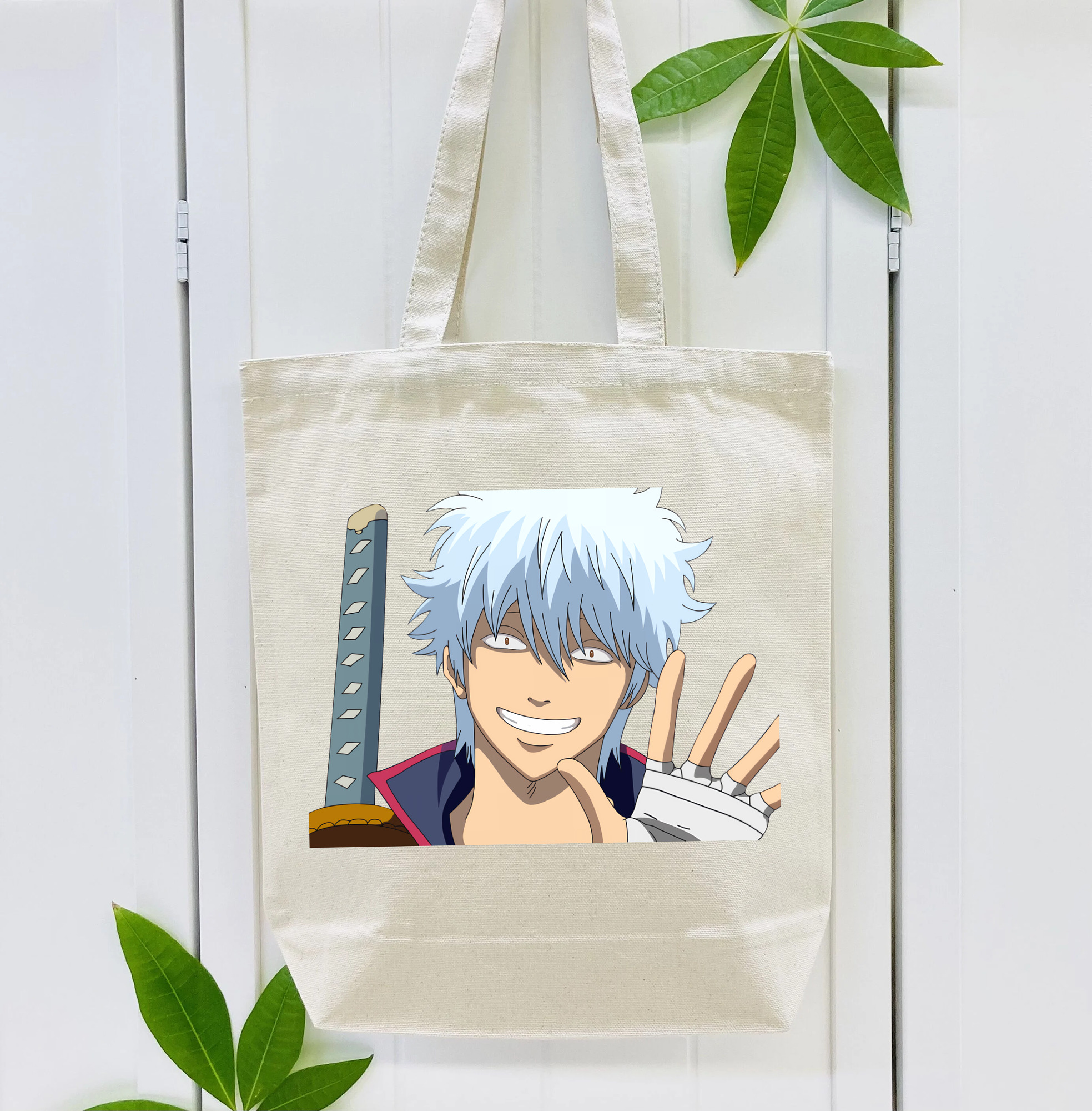 ぎんたま 坂田銀時（さかたぎんとき） 神楽 志村新八（しむら しんぱち） GINTAMA Sakata Gintoki Kagura Shimura Shinpachi 縦型キャンバス生地手提げバッグ　トートバッグ