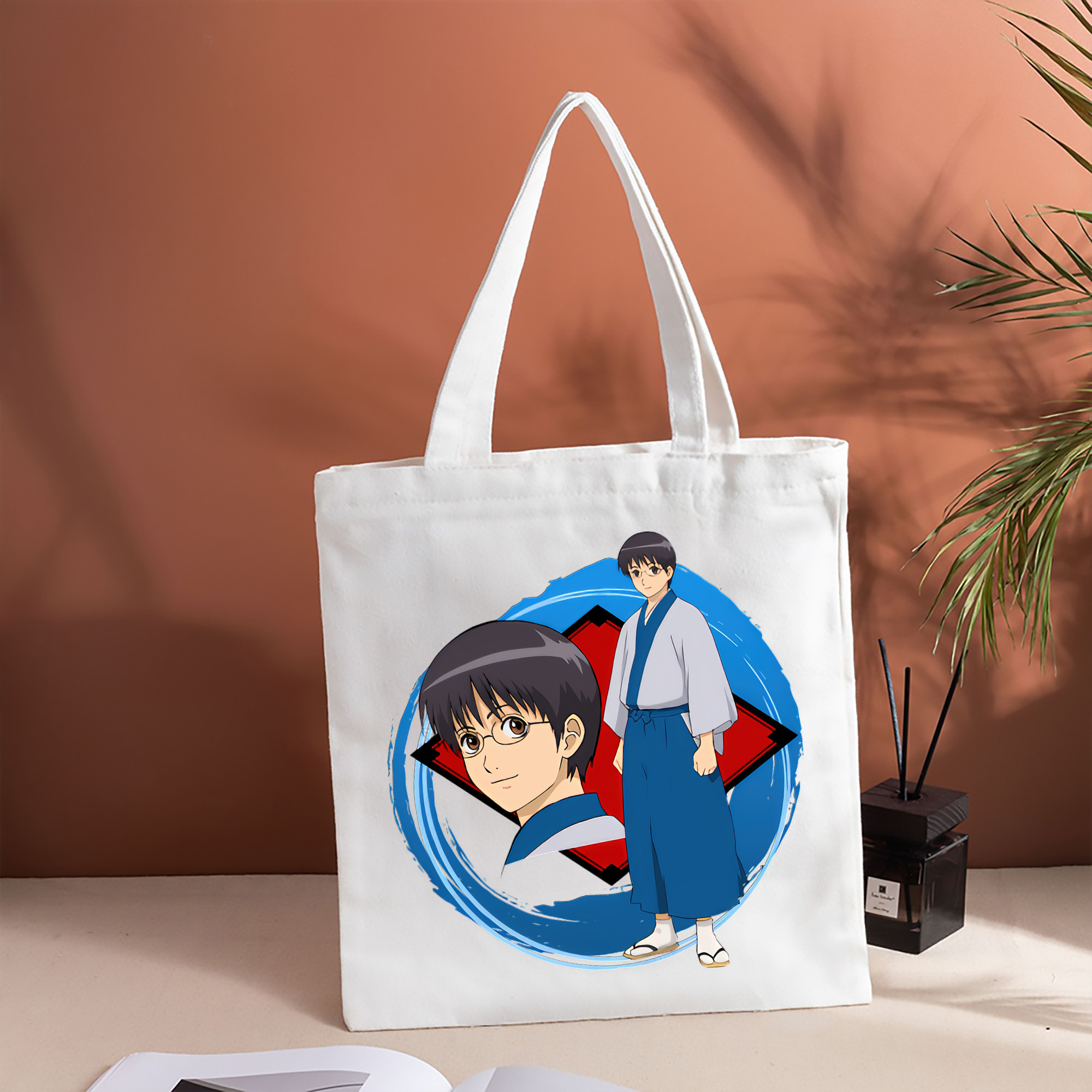 ぎんたま 坂田銀時（さかたぎんとき） 神楽 志村新八（しむら しんぱち） GINTAMA Sakata Gintoki Kagura Shimura Shinpachi 縦型キャンバス生地手提げバッグ　トートバッグ