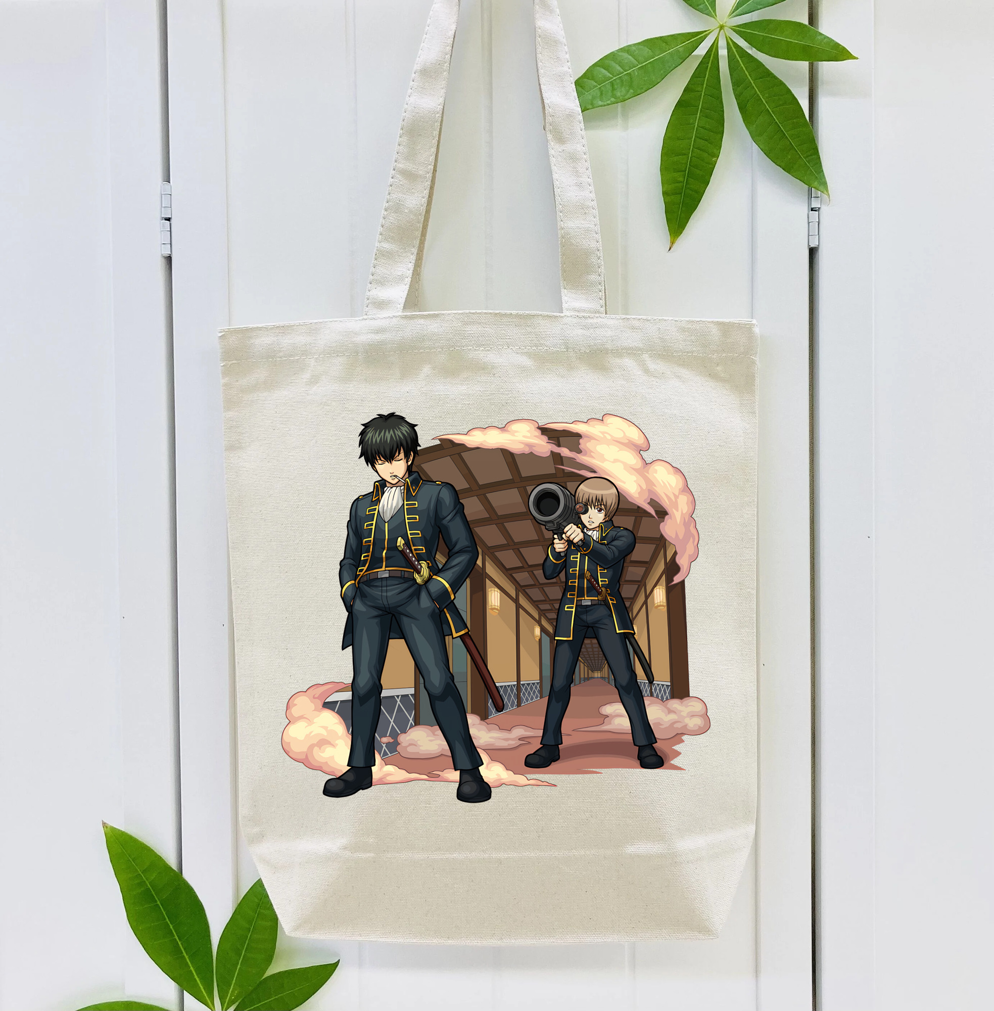 ぎんたま 坂田銀時（さかたぎんとき） 神楽 志村新八（しむら しんぱち） GINTAMA Sakata Gintoki Kagura Shimura Shinpachi 縦型キャンバス生地手提げバッグ　トートバッグ