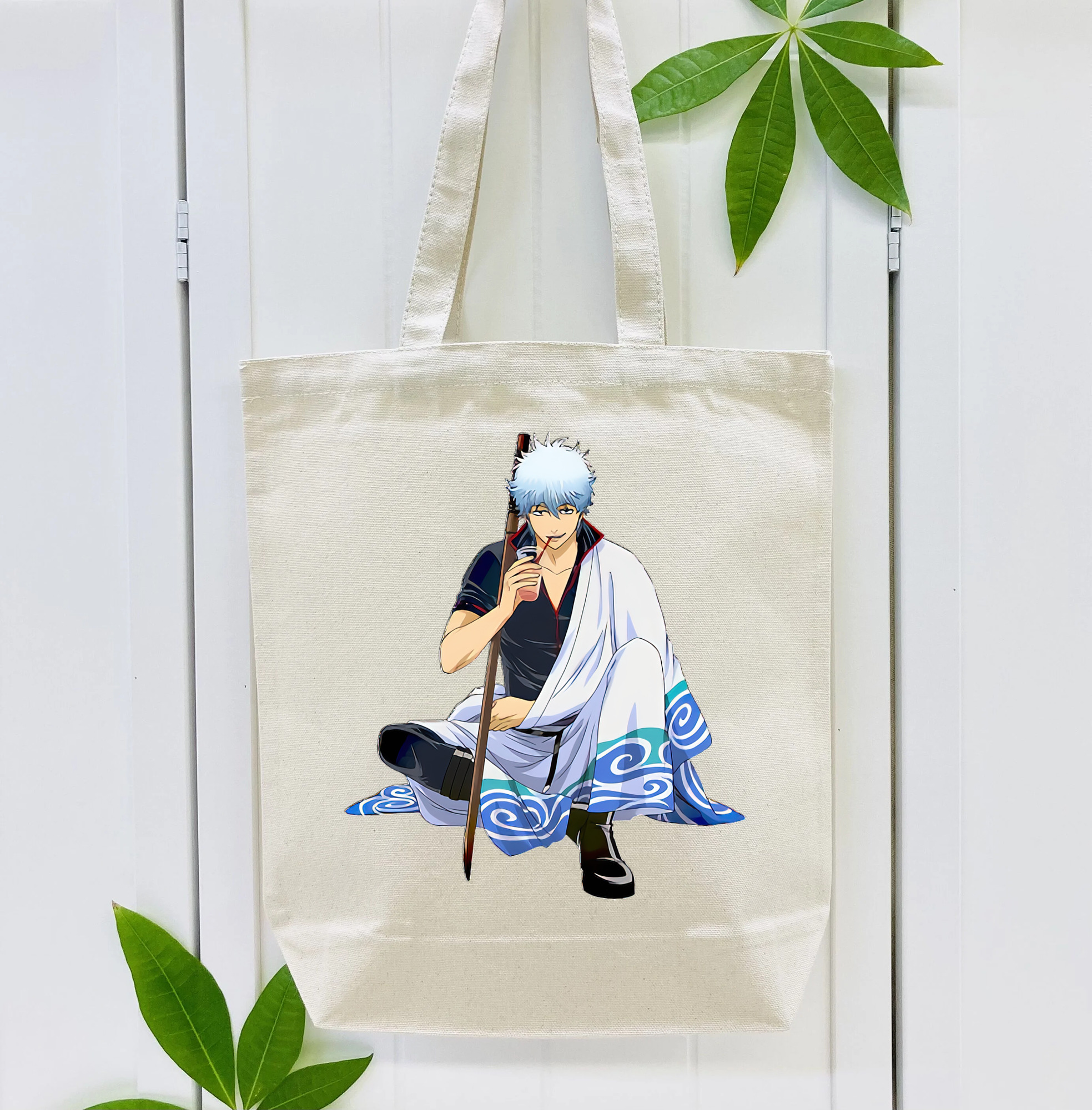 ぎんたま 坂田銀時（さかたぎんとき） 神楽 志村新八（しむら しんぱち） GINTAMA Sakata Gintoki Kagura Shimura Shinpachi 縦型キャンバス生地手提げバッグ　トートバッグ