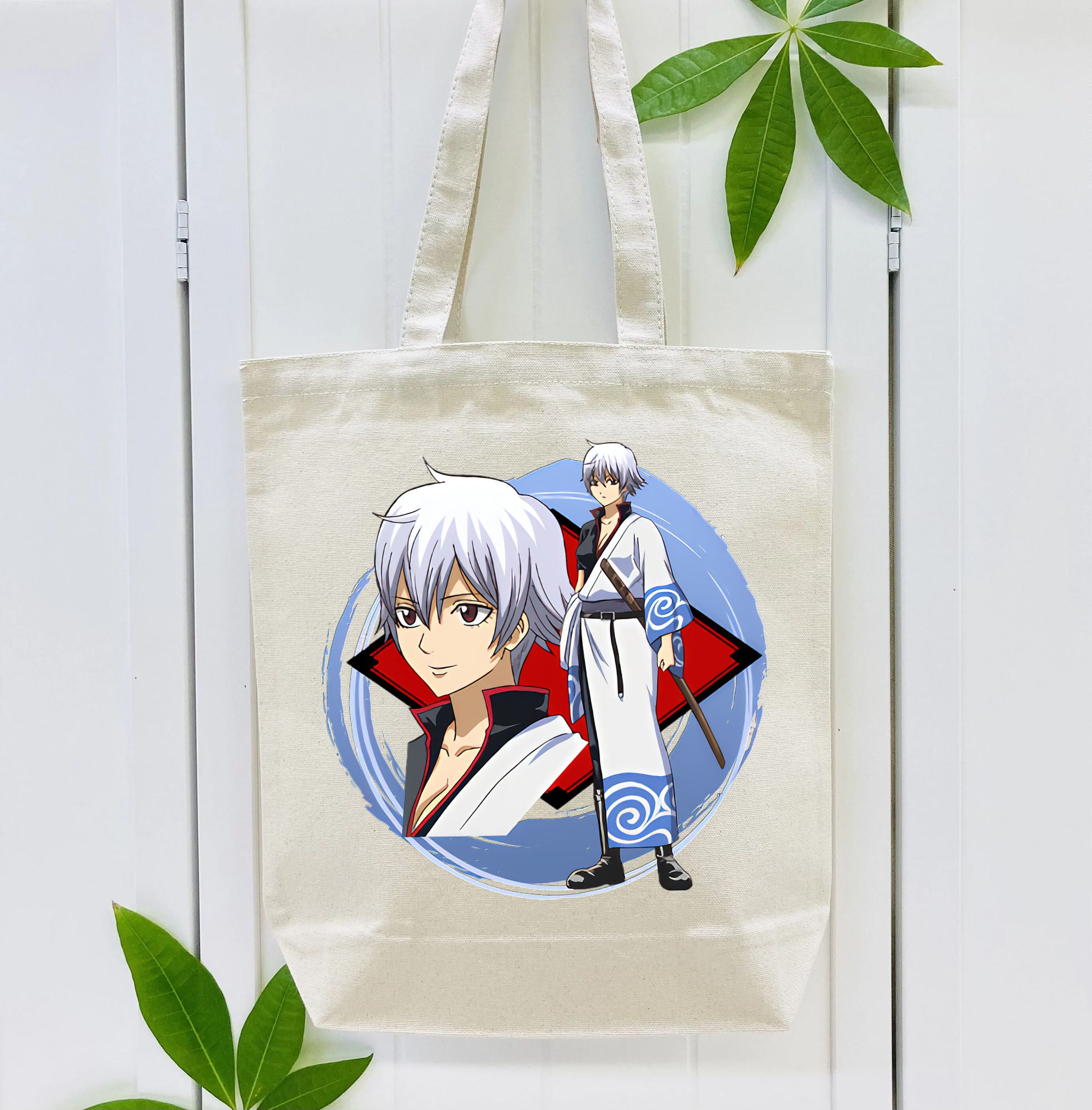 ぎんたま 坂田銀時（さかたぎんとき） 神楽 志村新八（しむら しんぱち） GINTAMA Sakata Gintoki Kagura Shimura Shinpachi 縦型キャンバス生地手提げバッグ　トートバッグ