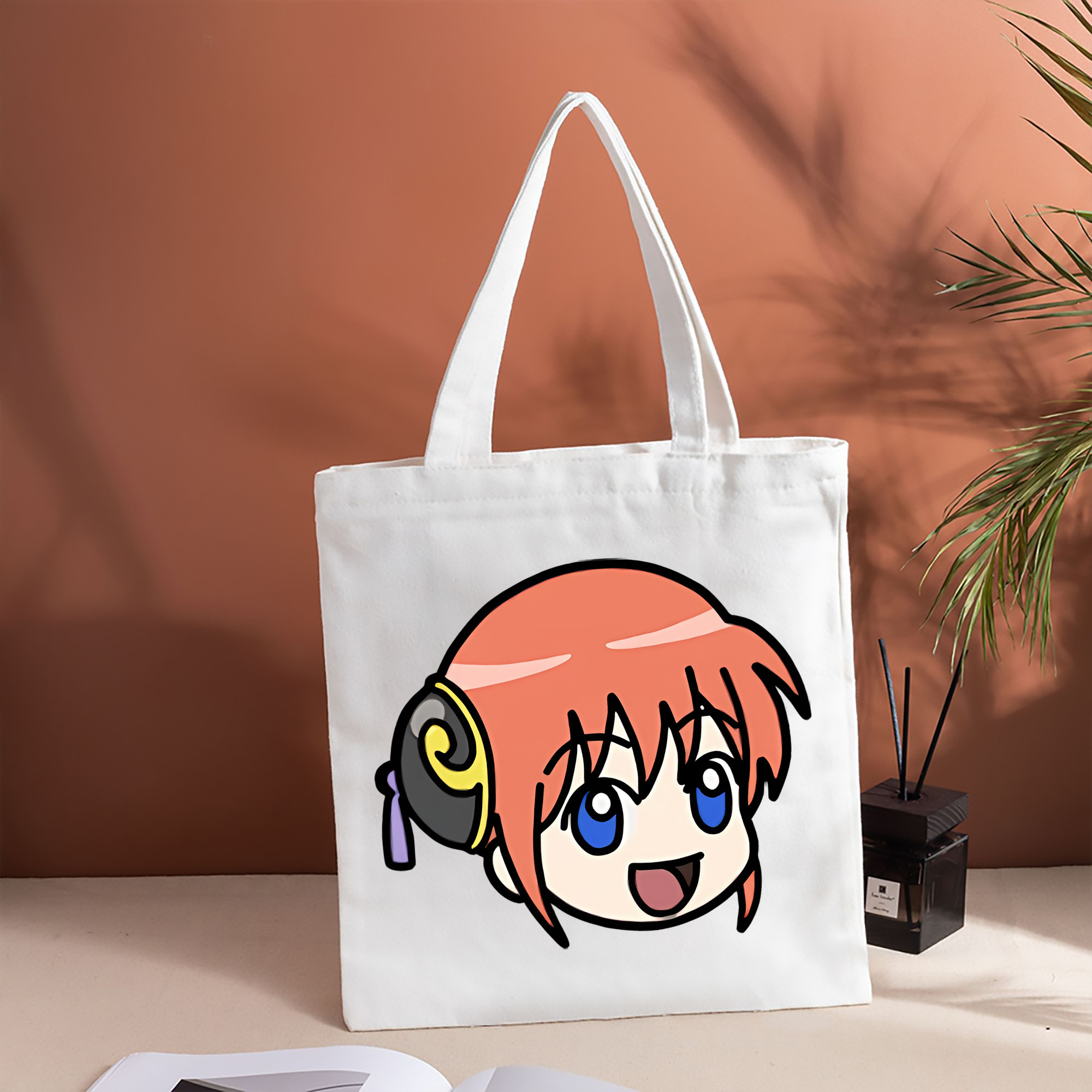 ぎんたま 坂田銀時（さかたぎんとき） 神楽 志村新八（しむら しんぱち） GINTAMA Sakata Gintoki Kagura Shimura Shinpachi 縦型キャンバス生地手提げバッグ　トートバッグ