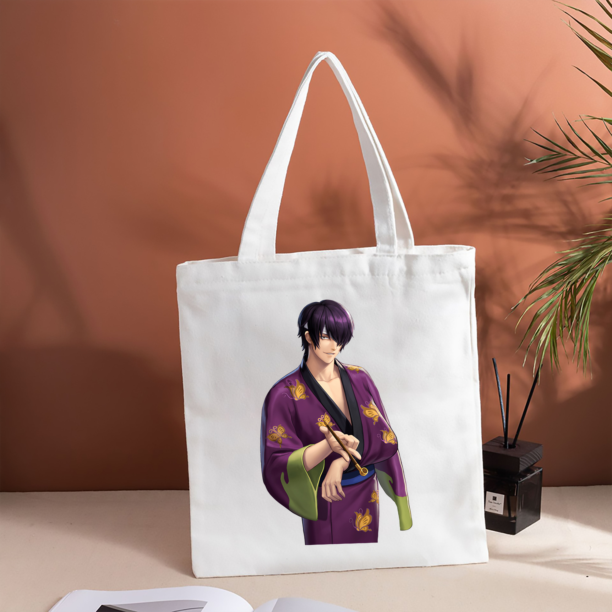 ぎんたま 坂田銀時（さかたぎんとき） 神楽 志村新八（しむら しんぱち） GINTAMA Sakata Gintoki Kagura Shimura Shinpachi 縦型キャンバス生地手提げバッグ　トートバッグ