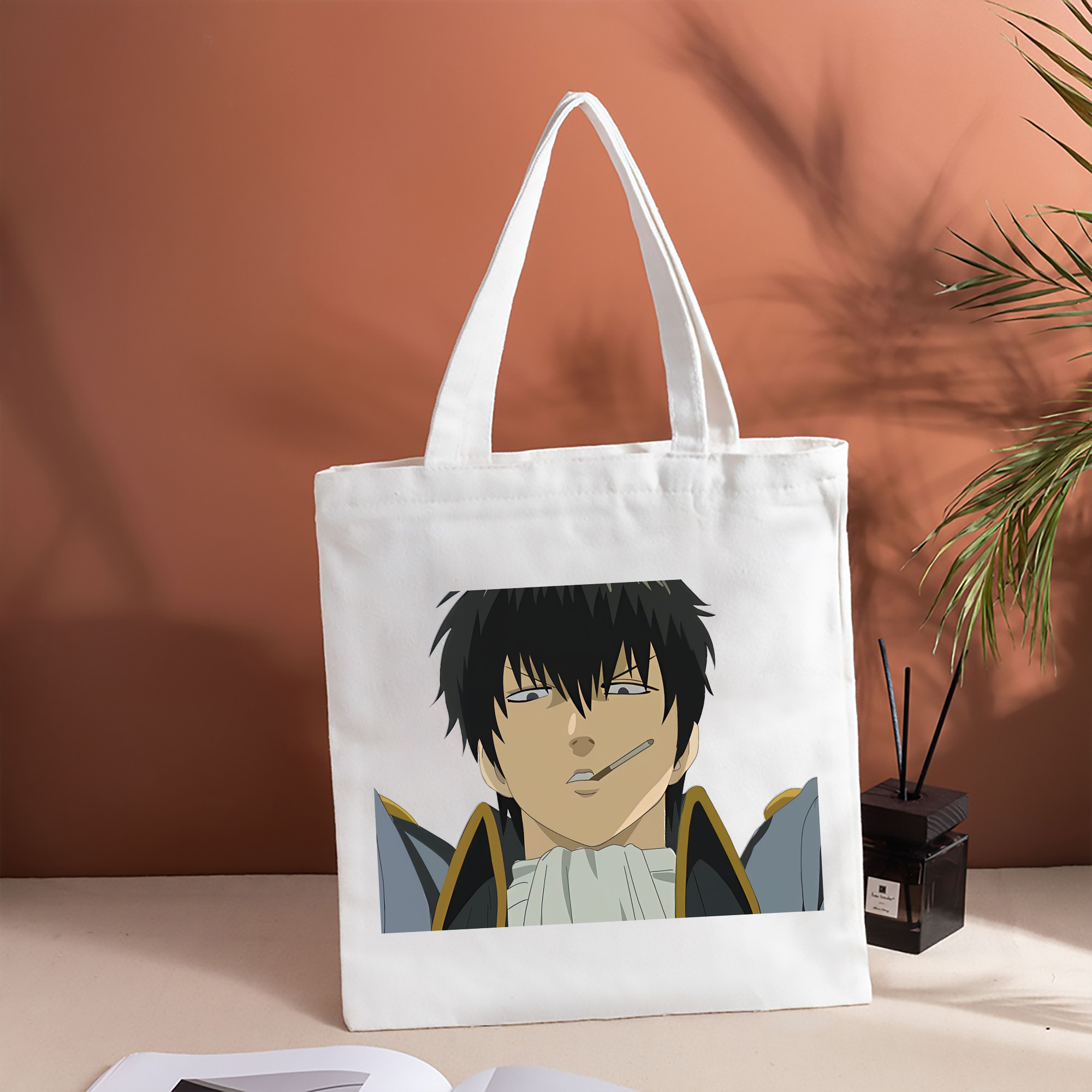 ぎんたま 坂田銀時（さかたぎんとき） 神楽 志村新八（しむら しんぱち） GINTAMA Sakata Gintoki Kagura Shimura Shinpachi 縦型キャンバス生地手提げバッグ　トートバッグ