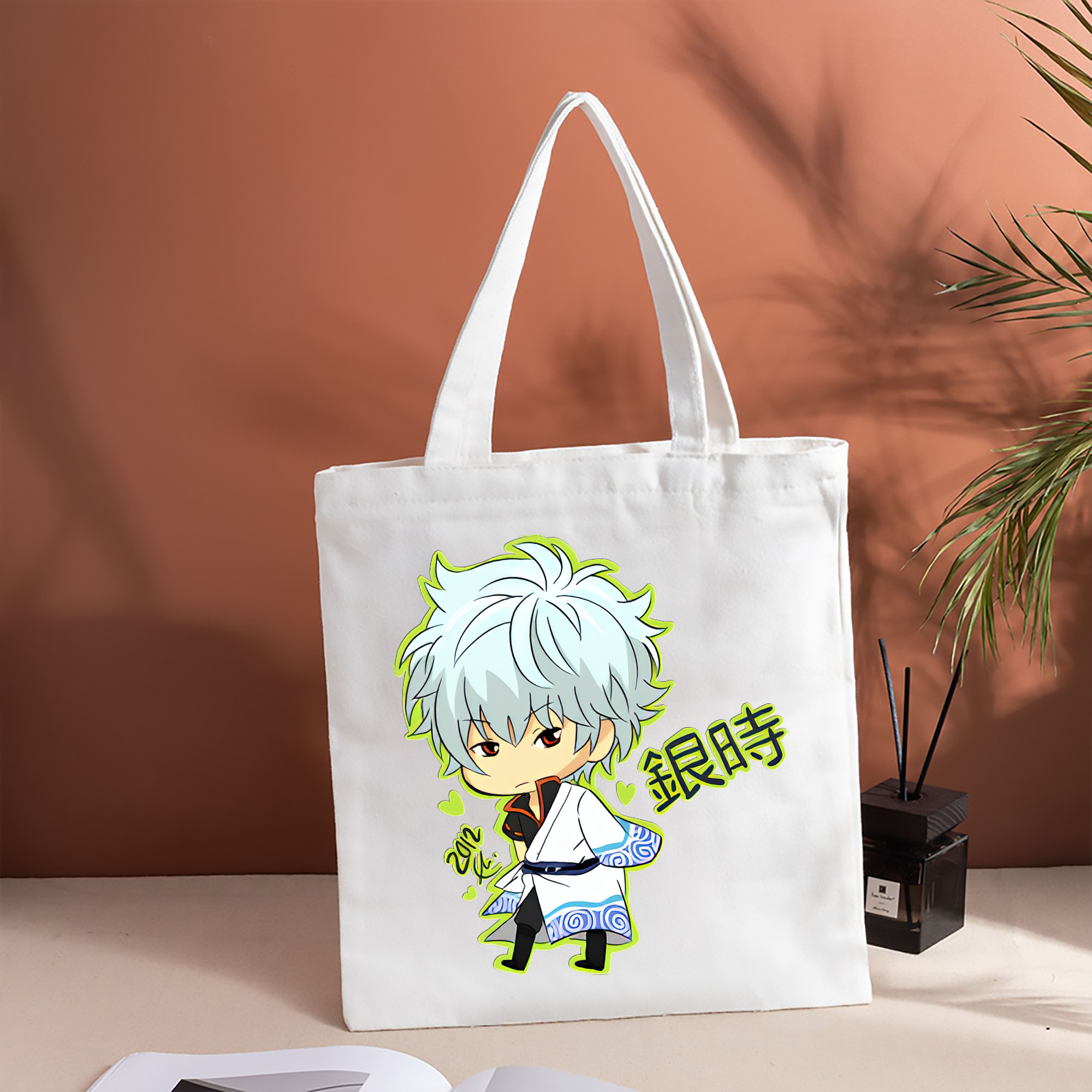 ぎんたま 坂田銀時（さかたぎんとき） 神楽 志村新八（しむら しんぱち） GINTAMA Sakata Gintoki Kagura Shimura Shinpachi 縦型キャンバス生地手提げバッグ　トートバッグ