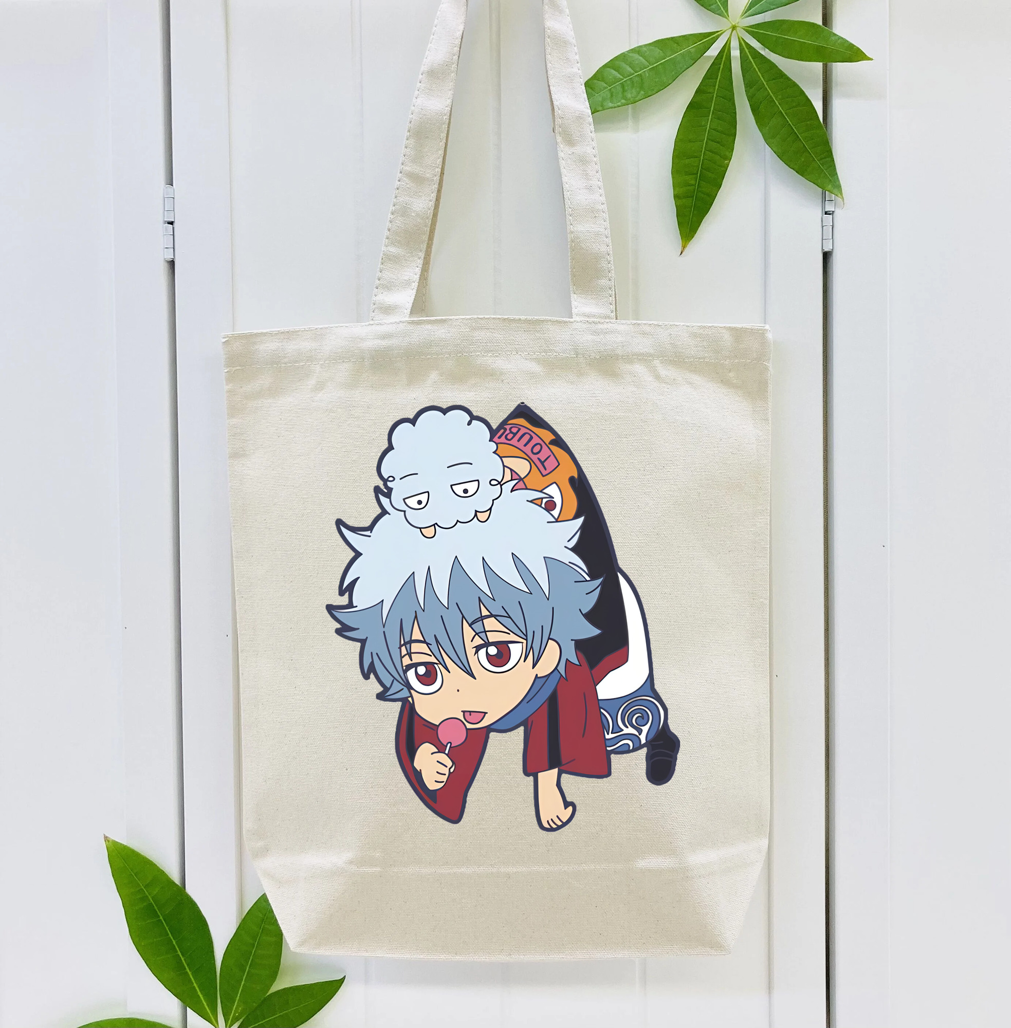 ぎんたま 坂田銀時（さかたぎんとき） 神楽 志村新八（しむら しんぱち） GINTAMA Sakata Gintoki Kagura Shimura Shinpachi 縦型キャンバス生地手提げバッグ　トートバッグ