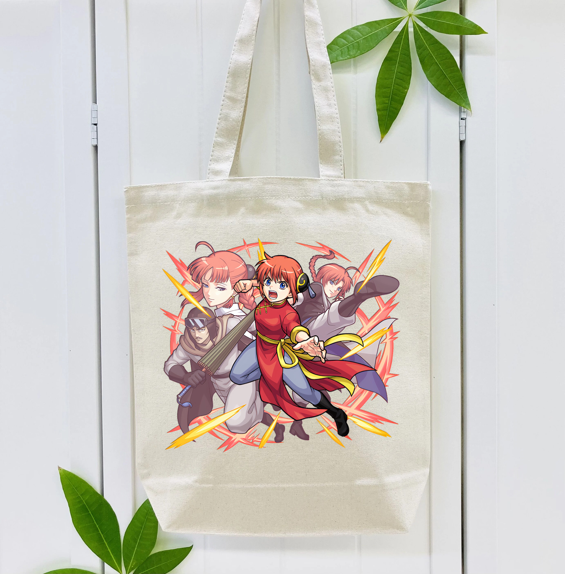 ぎんたま 坂田銀時（さかたぎんとき） 神楽 志村新八（しむら しんぱち） GINTAMA Sakata Gintoki Kagura Shimura Shinpachi 縦型キャンバス生地手提げバッグ　トートバッグ