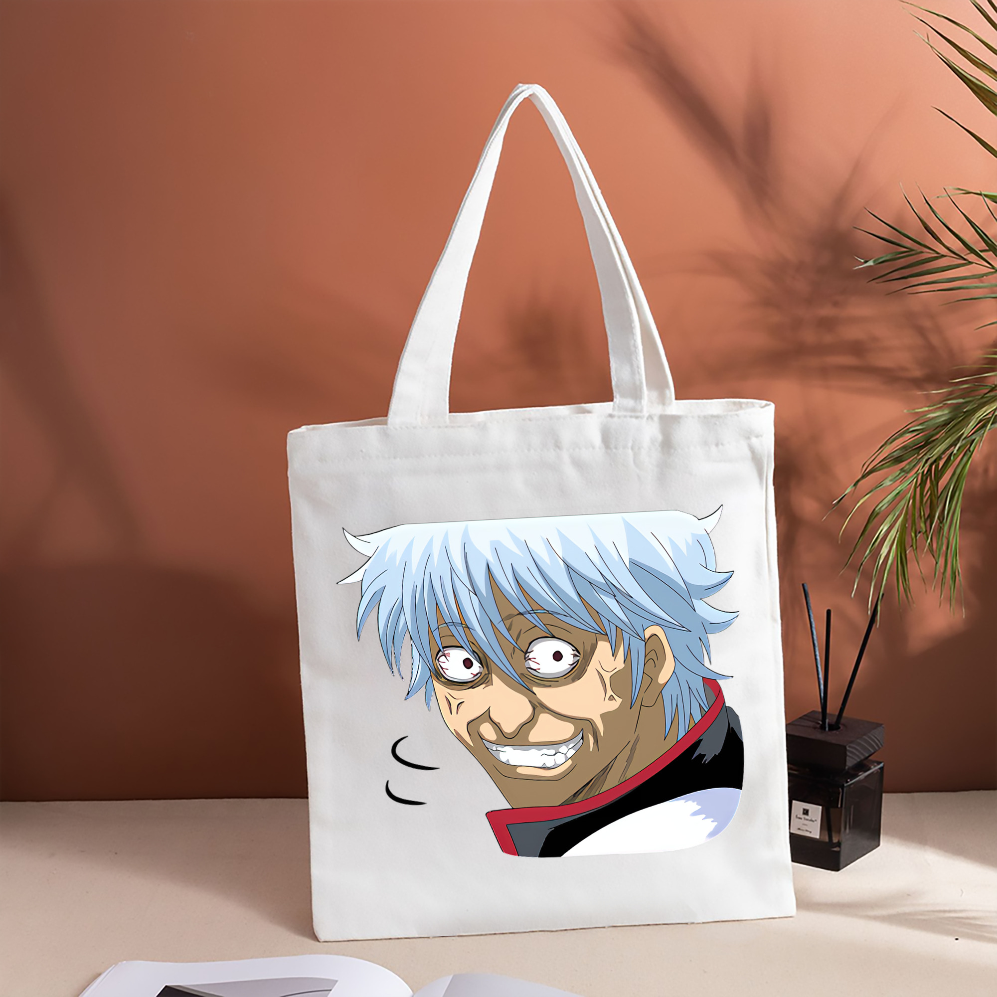 ぎんたま 坂田銀時（さかたぎんとき） 神楽 志村新八（しむら しんぱち） GINTAMA Sakata Gintoki Kagura Shimura Shinpachi 縦型キャンバス生地手提げバッグ　トートバッグ
